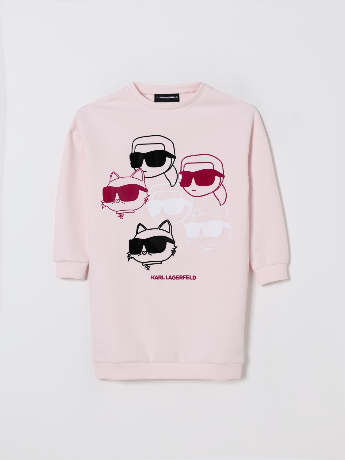KARL LAGERFELD KIDS DRESS: Dress kids Karl Lagerfeld Kids, Pink - Img 1