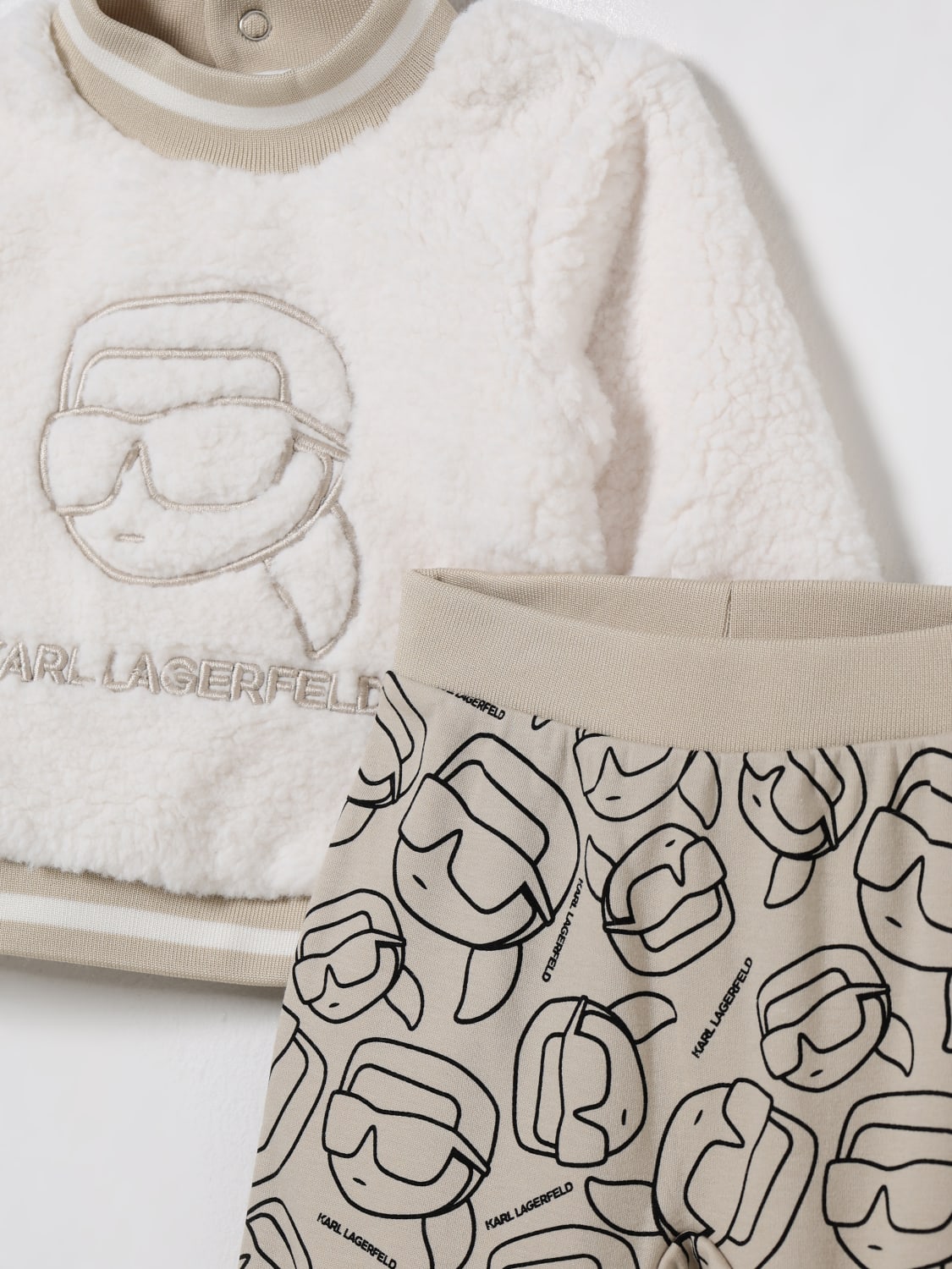 KARL LAGERFELD KIDS JUMPSUIT: Karl Lagerfeld Kids boys' set, Beige - Img 3
