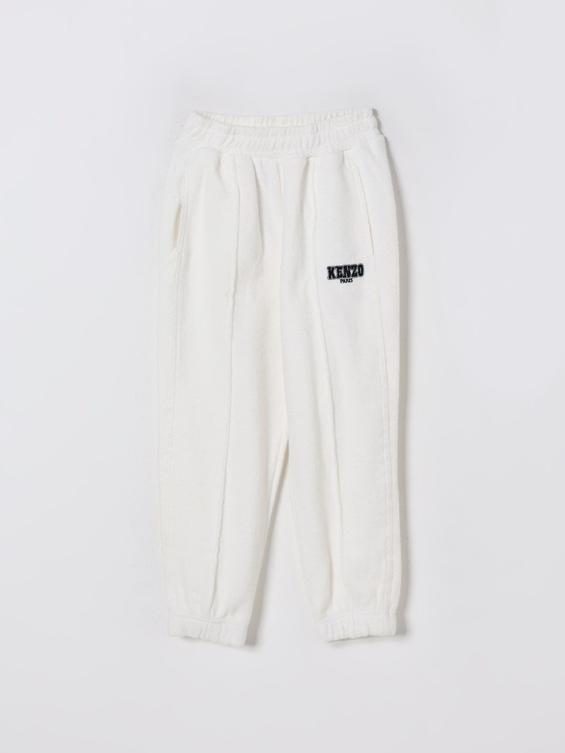 KENZO KIDS PANTALONI: Pantaloni jogging in cotone Kenzo Kids, Bianco - Img 1