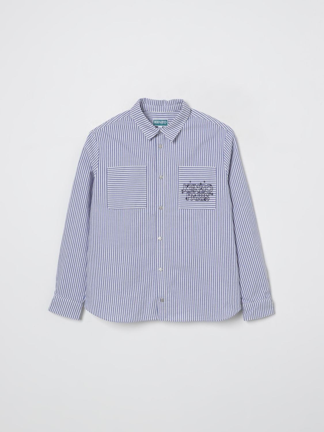 KENZO KIDS SHIRT: Shirt kids Kenzo Kids, Gnawed Blue - Img 1