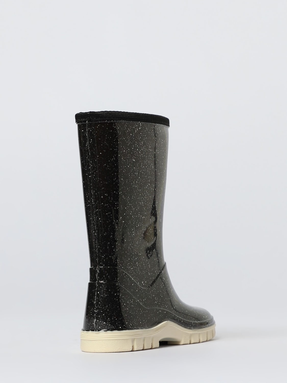 LITTLE MARC JACOBS SCARPE: Stivale da pioggia Little Marc Jacobs in pvc glitter , Nero - Img 3