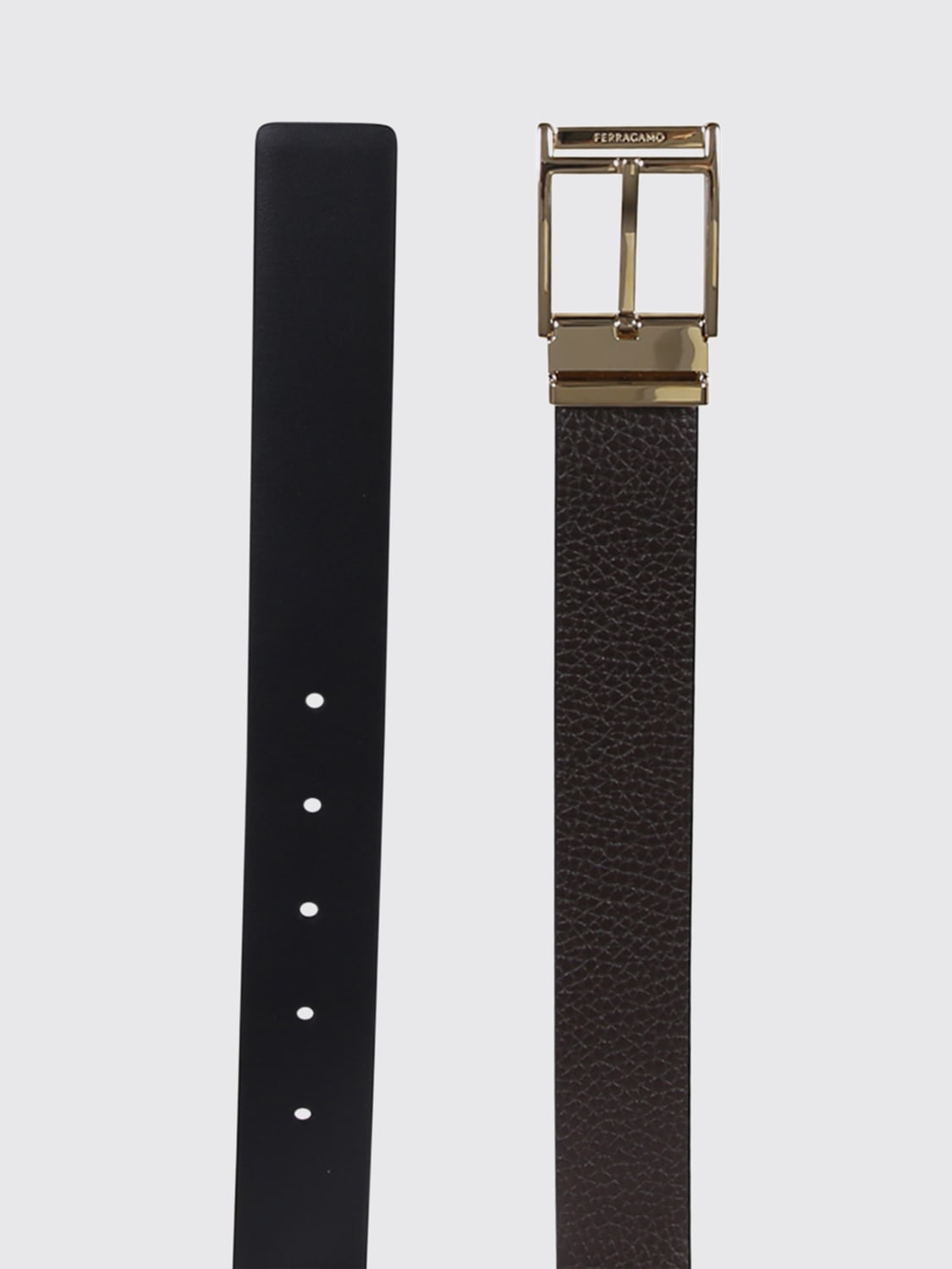 FERRAGAMO BELT: Belt men Ferragamo, Dark - Img 2