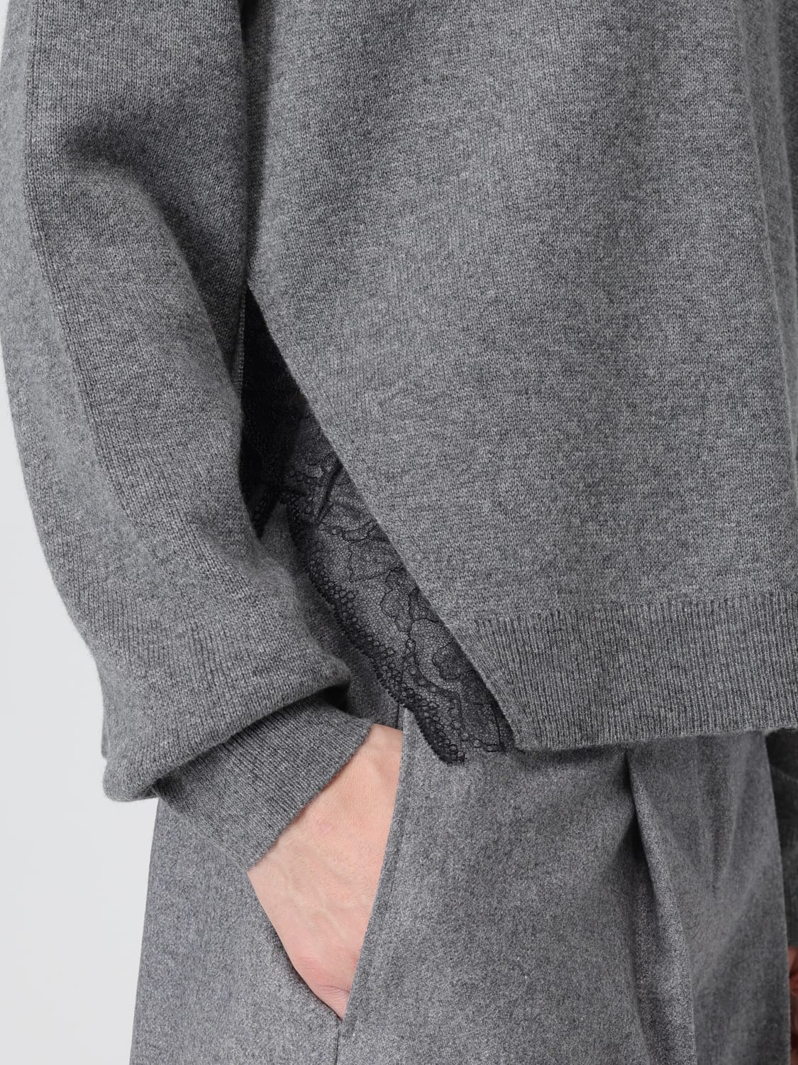 BOSS POLO: Polo in maglia di cashmere Boss, Grigio - Img 3