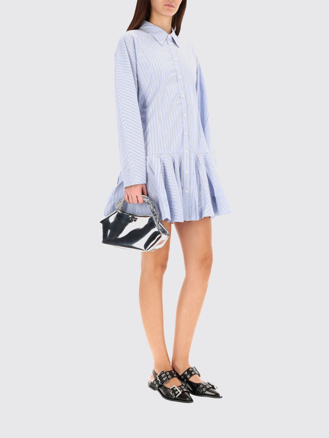 GANNI ROBE: Robe femme Ganni, Violet - Img 2