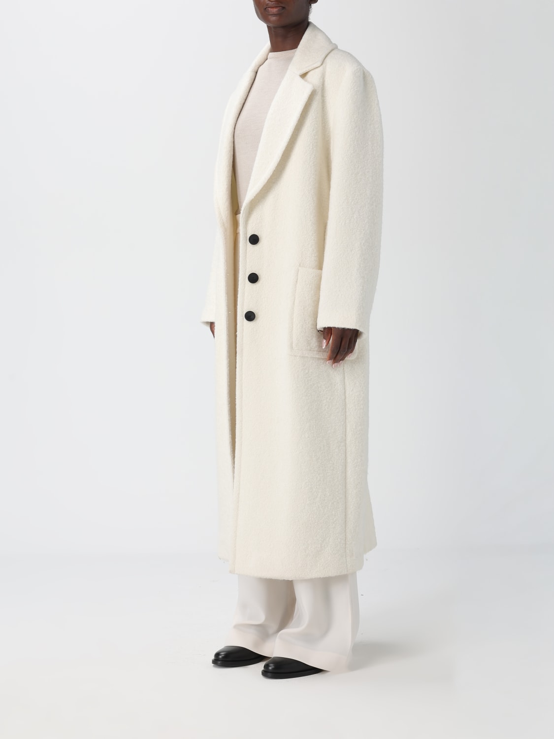 PINKO ABRIGO: Abrigo mujer Pinko, Blanco - Img 3