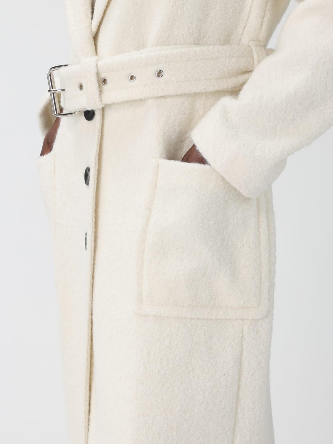 PINKO ABRIGO: Abrigo mujer Pinko, Blanco - Img 4