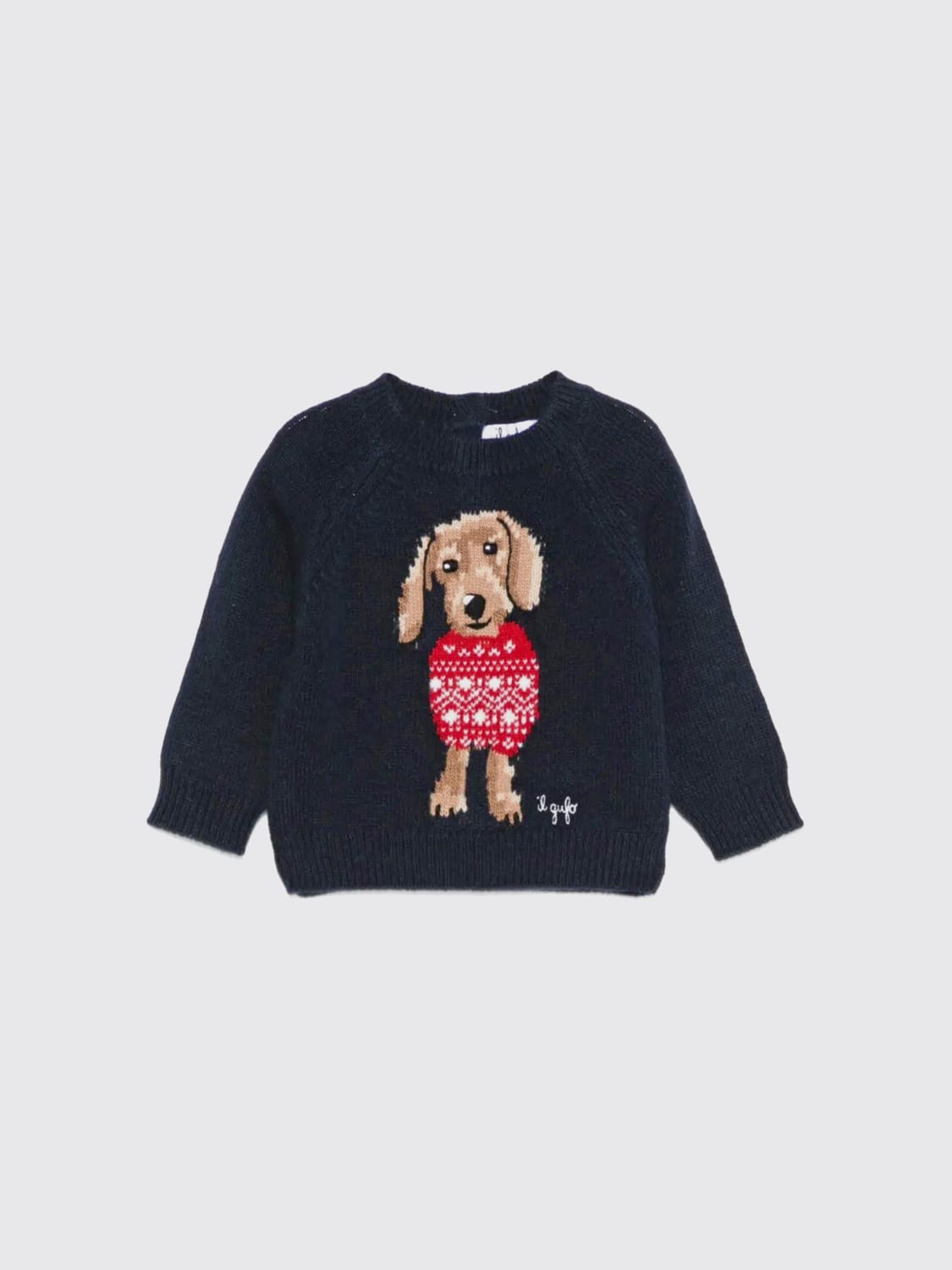 IL GUFO SWEATER: Sweater kids Il Gufo, Blue - Img 1