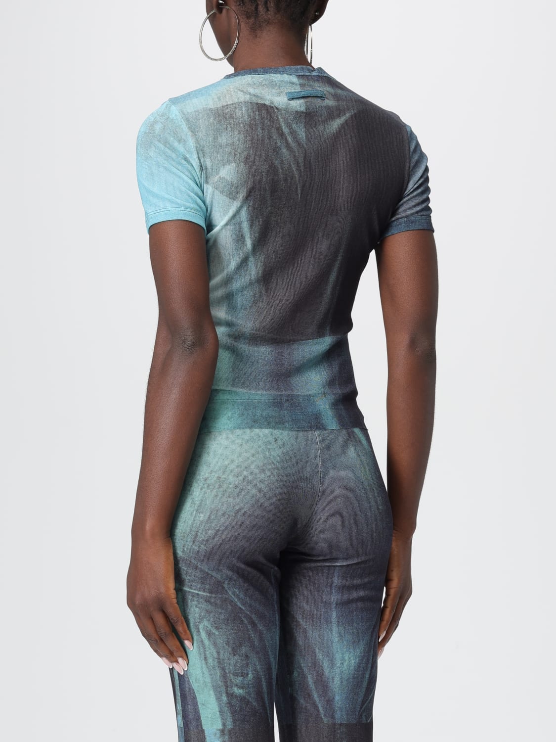 JEAN PAUL GAULTIER T-SHIRT: T-shirt woman Jean Paul Gaultier, Blue - Img 3