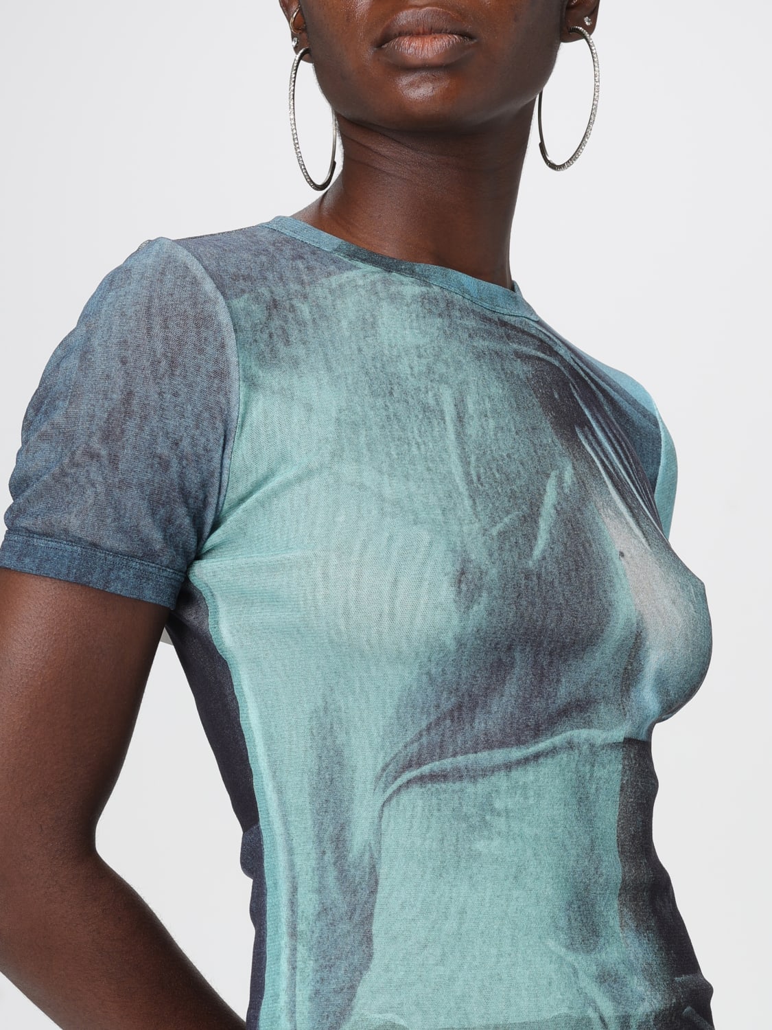 JEAN PAUL GAULTIER T-SHIRT: T-shirt woman Jean Paul Gaultier, Blue - Img 5