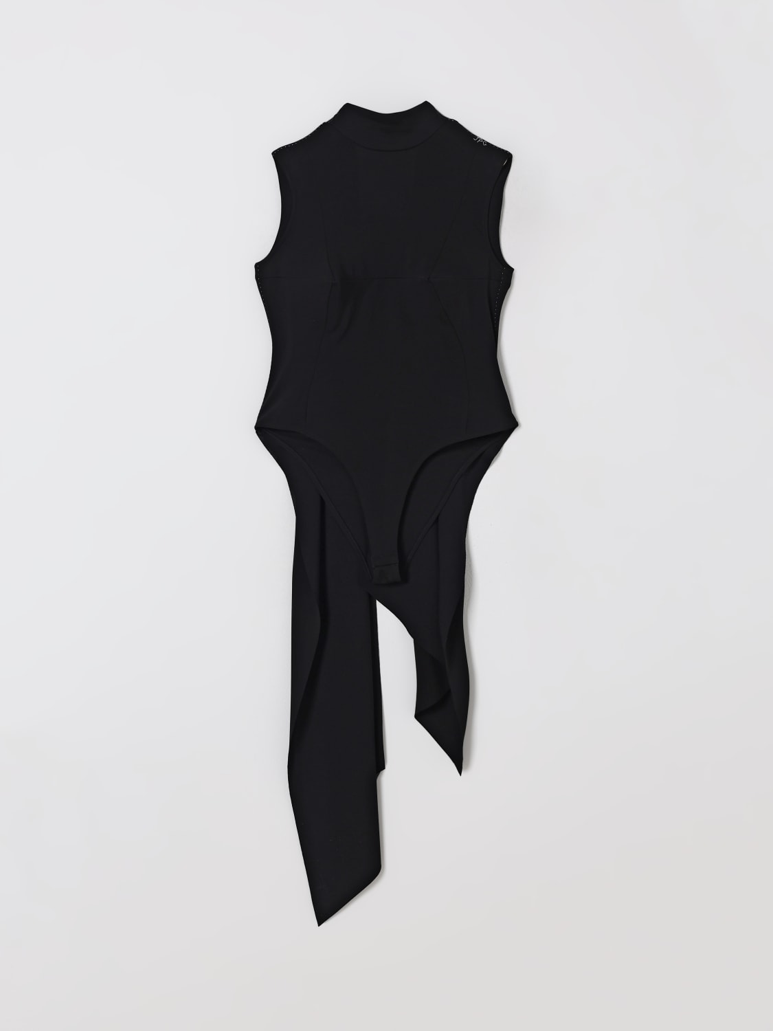 JEAN PAUL GAULTIER TOP: Top a body Jean Paul Gaultier in viscosa stretch asimmetrico , Nero - Img 2