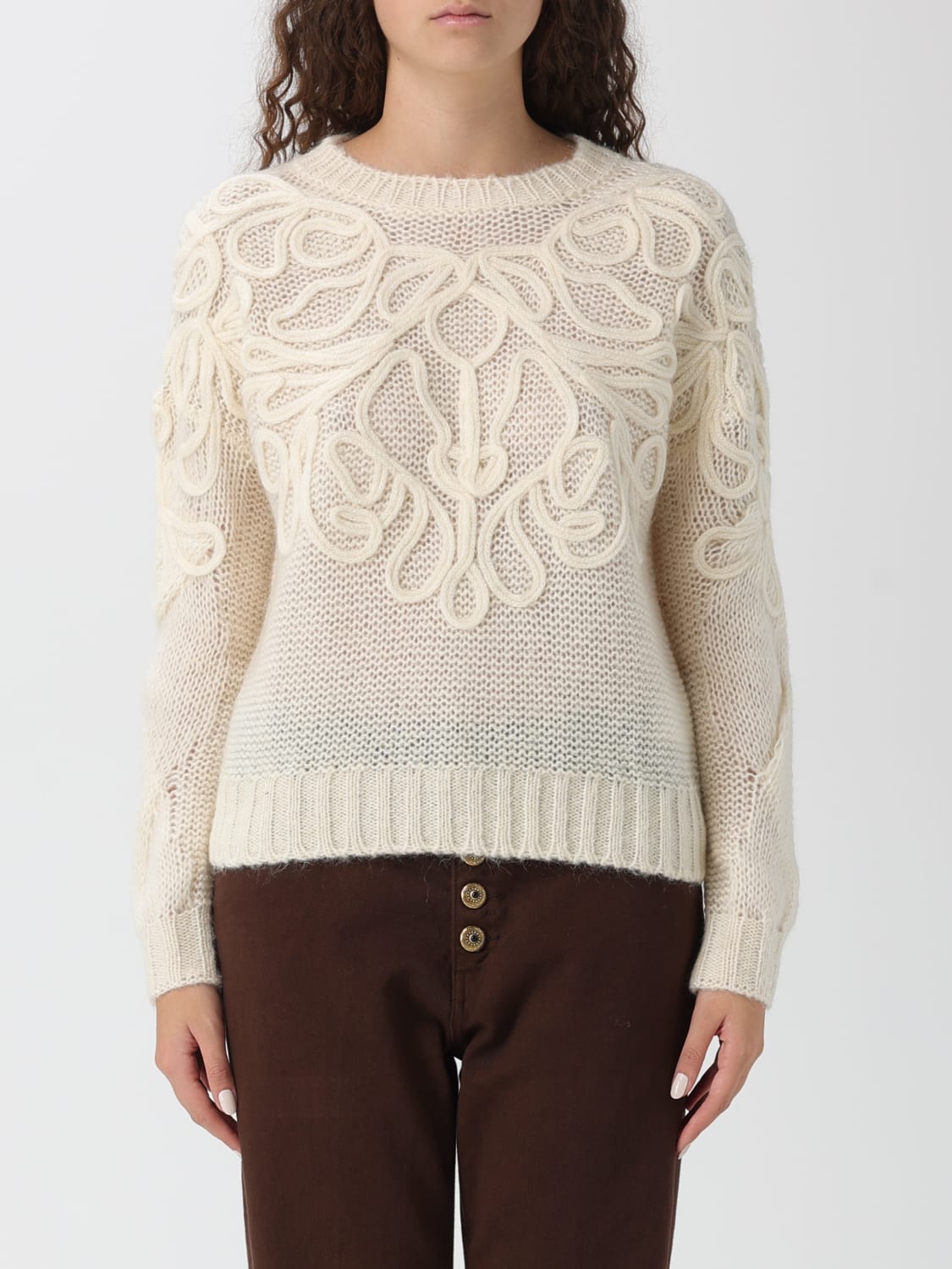 DONDUP SWEATER: Sweater woman Dondup, White - Img 1