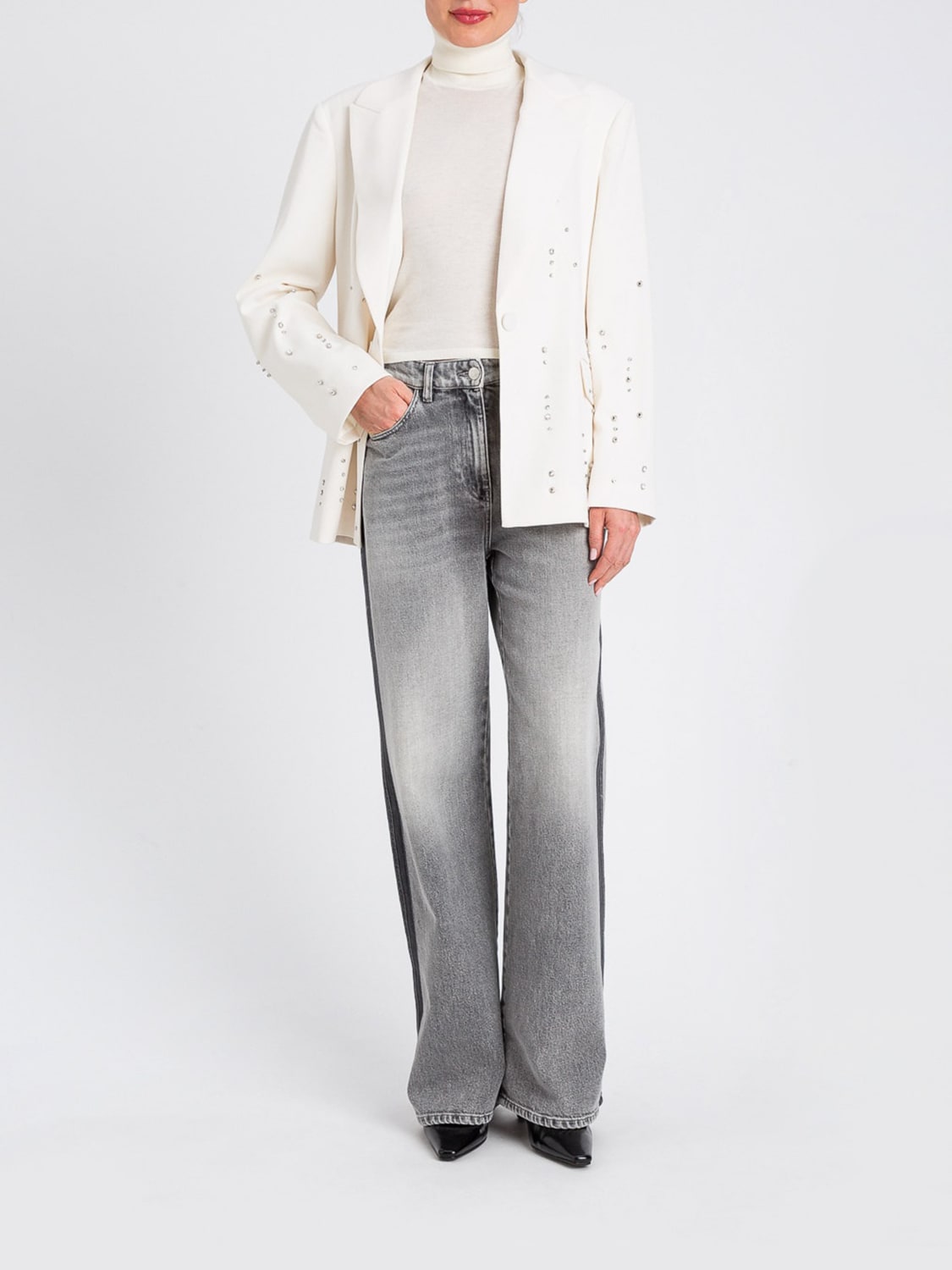 TWINSET ACTITUDE PULLOVER: Top damen Twinset Actitude, Weiß - Img 2