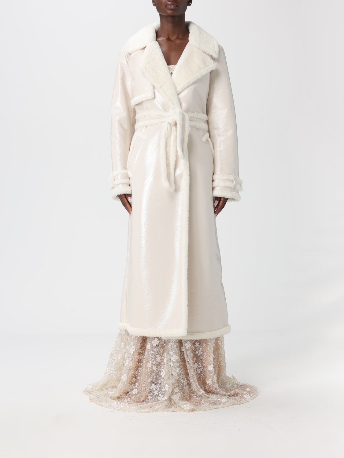 GENNY 皮草: 大衣 女士 Genny, 白色 - Img 1