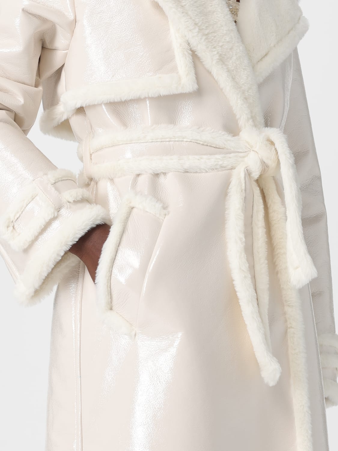 GENNY 皮草: 大衣 女士 Genny, 白色 - Img 4