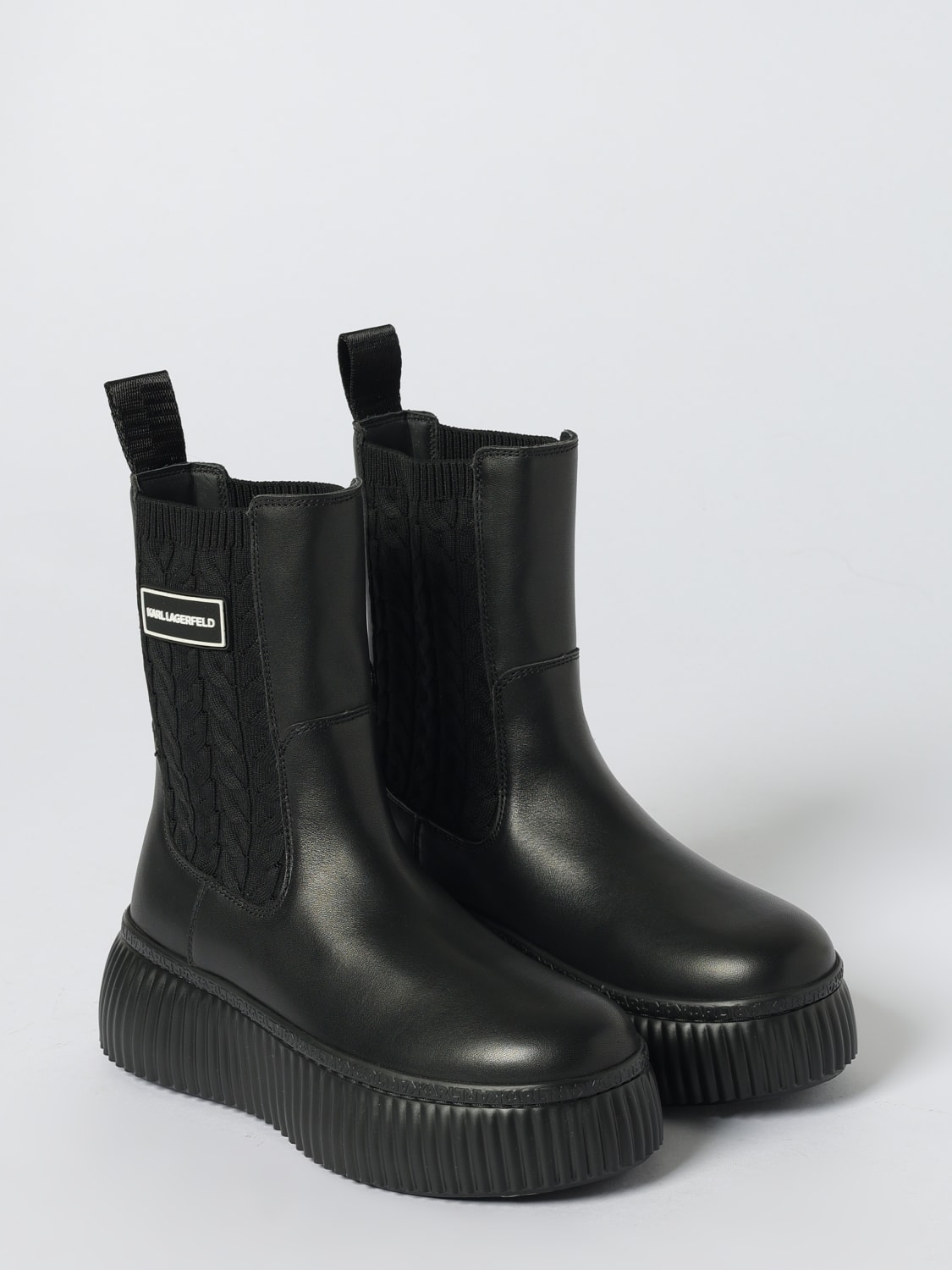 KARL LAGERFELD BOOTS: Flat ankle boot woman Karl Lagerfeld, Black - Img 2