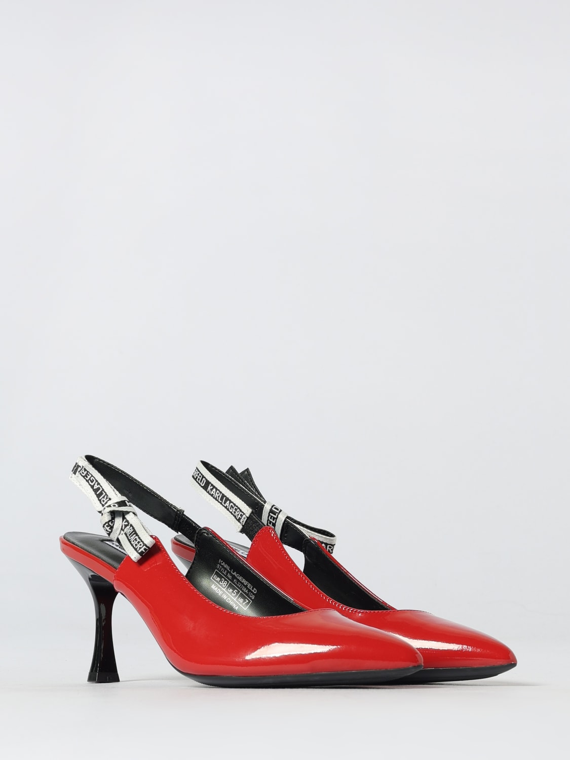 KARL LAGERFELD ESCARPIN: Chaussures à talons femme Karl Lagerfeld, Rouge - Img 2