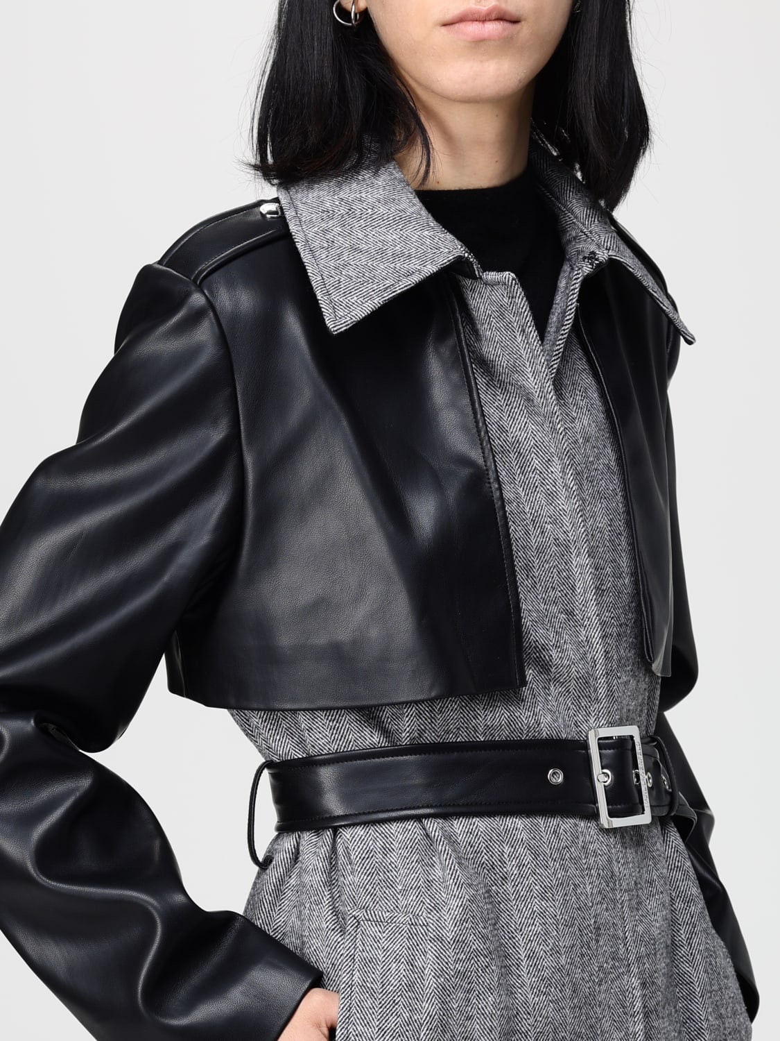 KARL LAGERFELD CAPPOTTO: Cappotto Karl Lagerfeld in misto lana , Grigio - Img 4