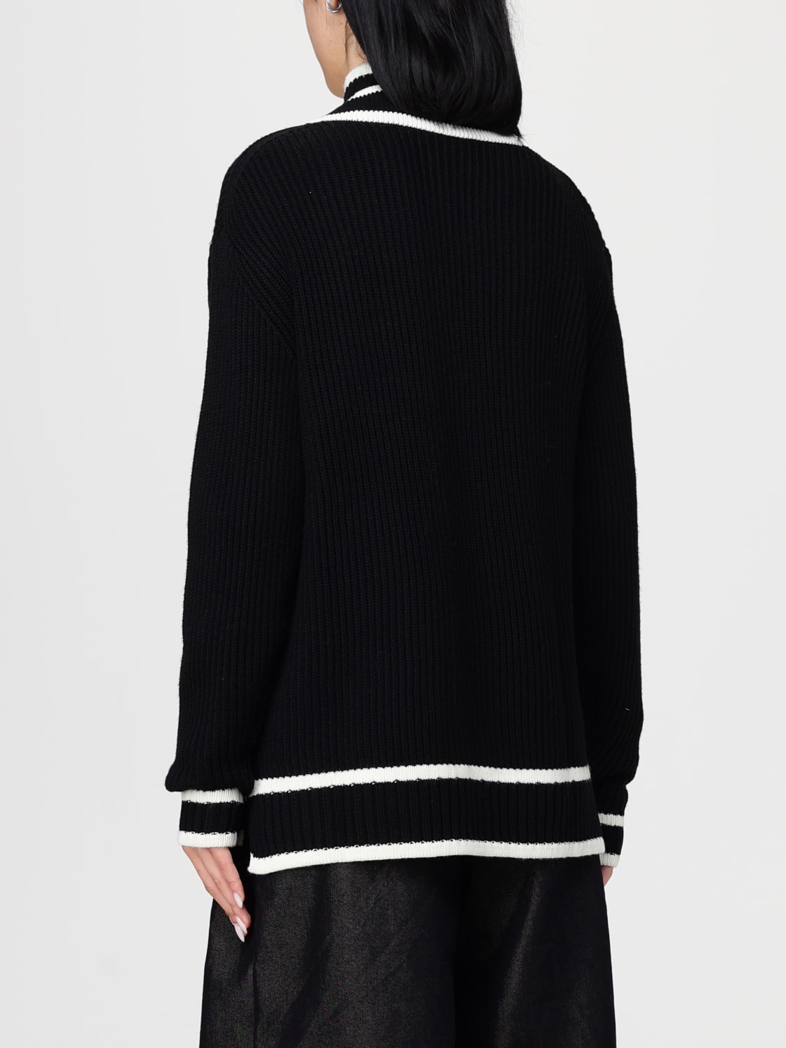 KARL LAGERFELD SWEATER: Cardigan woman Karl Lagerfeld, Black - Img 2