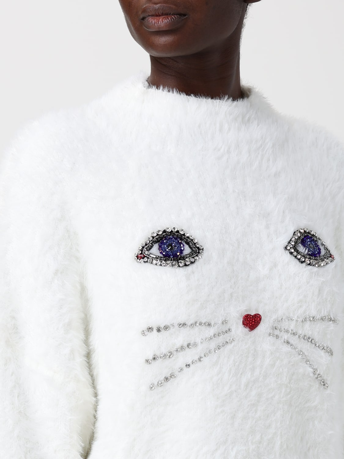 KARL LAGERFELD 스웨터: 스웨터 여성 Karl Lagerfeld, 화이트 - Img 3