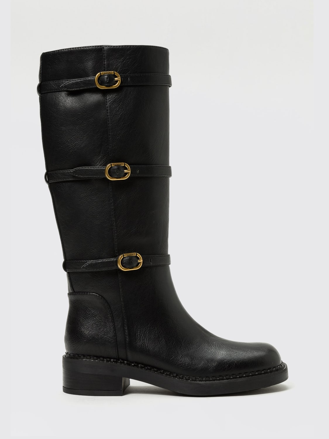 TWINSET BOOTS: Flat ankle boot woman Twinset, Black - Img 1
