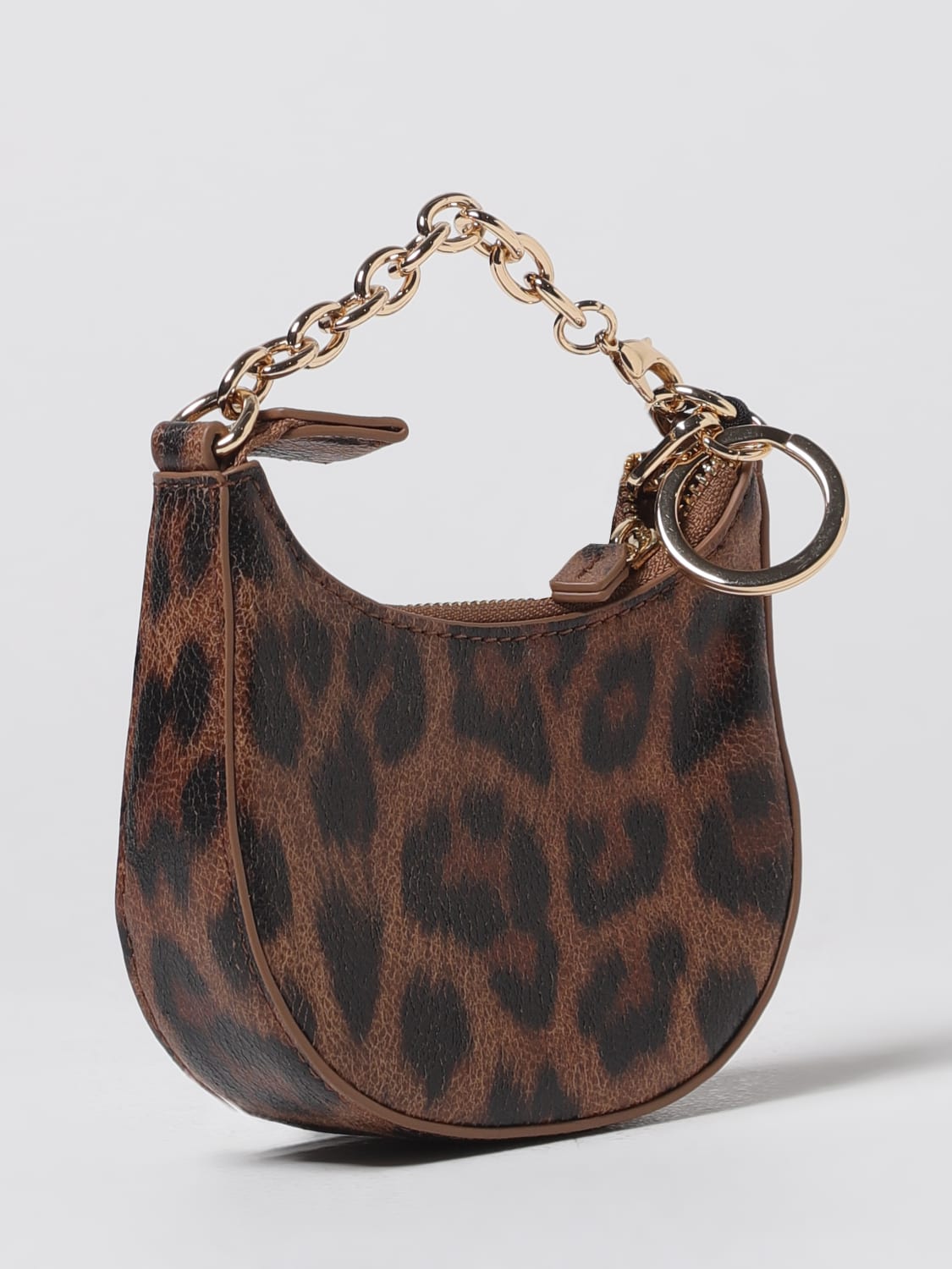 TWINSET PORTAFOGLIO: Portamonete Twinset in pelle sintetica stampa animalier, Marrone - Img 2