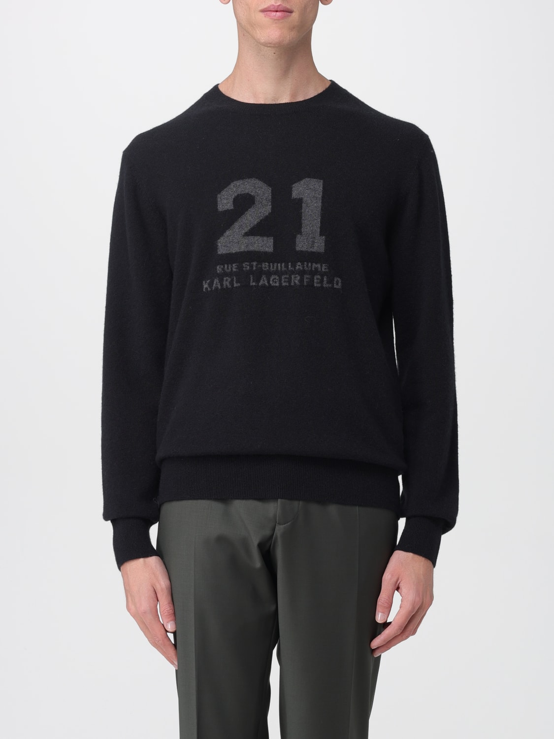 KARL LAGERFELD SWEATER: Sweater men Karl Lagerfeld, Black - Img 1