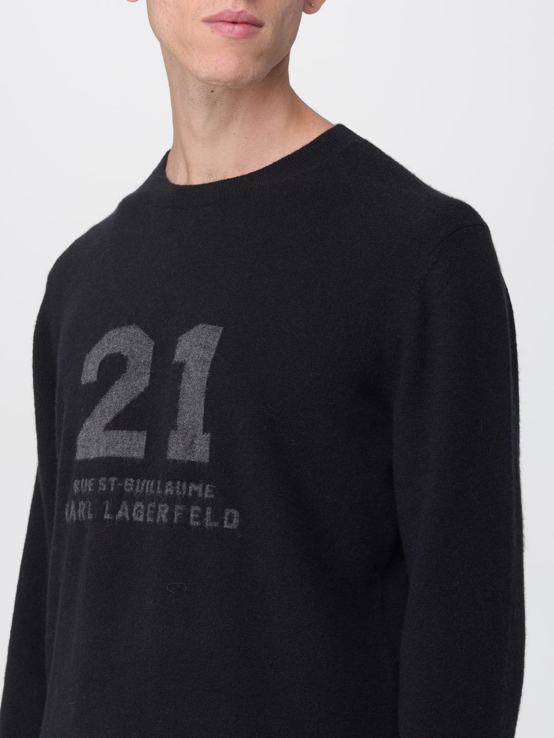 KARL LAGERFELD SWEATER: Sweater men Karl Lagerfeld, Black - Img 3