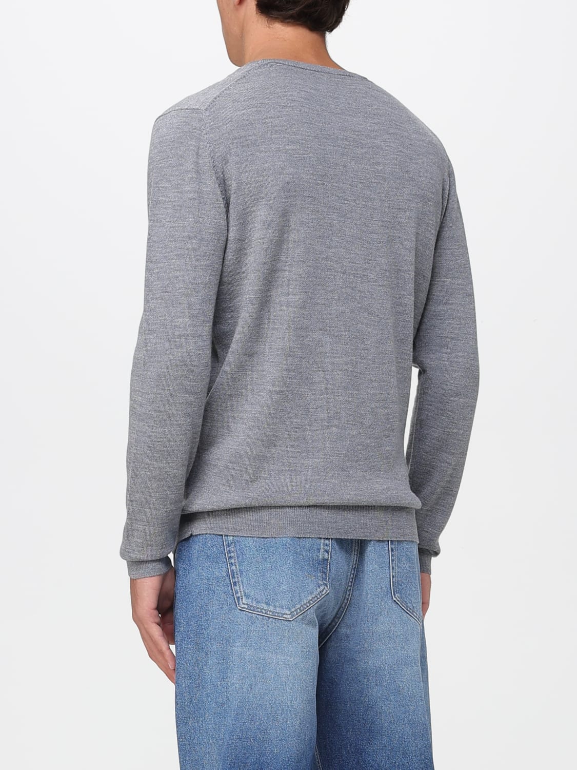 KARL LAGERFELD MAGLIA: Maglia a girocollo basic Karl Lagerfeld, Grigio - Img 2