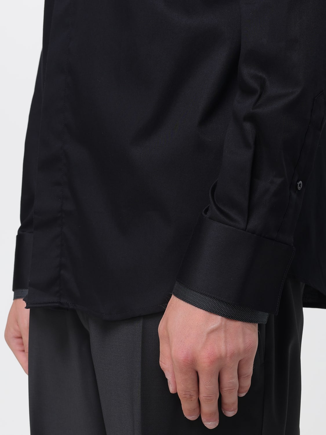 KARL LAGERFELD SHIRT: Shirt men Karl Lagerfeld, Black - Img 3