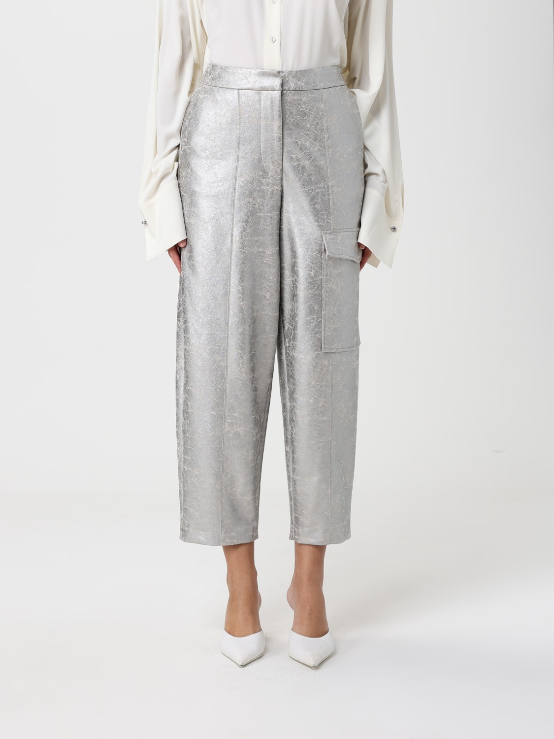 TWINSET ACTITUDE PANTS: Pants woman Twinset Actitude, Silver - Img 1