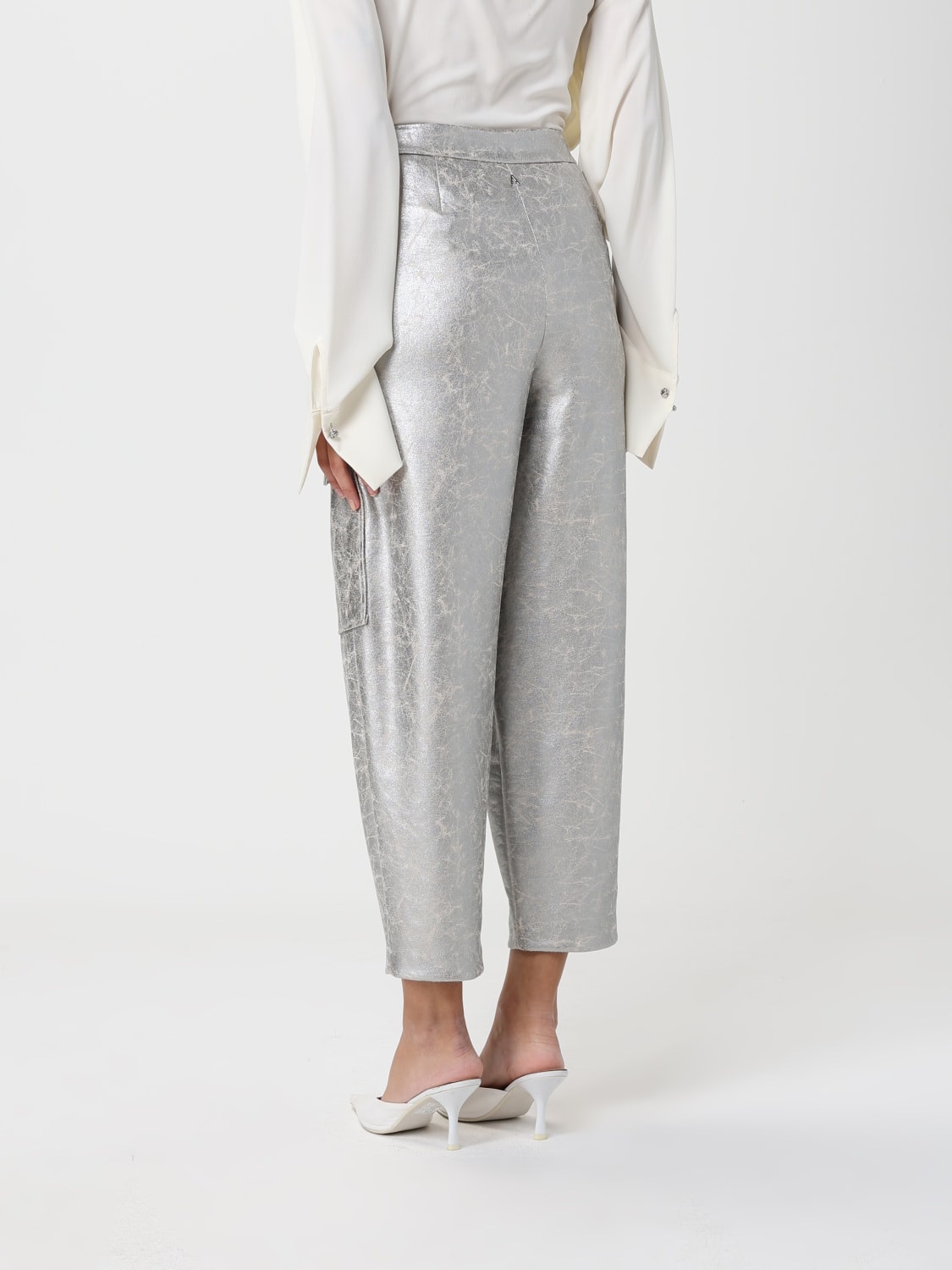 TWINSET ACTITUDE PANTS: Pants woman Twinset Actitude, Silver - Img 2