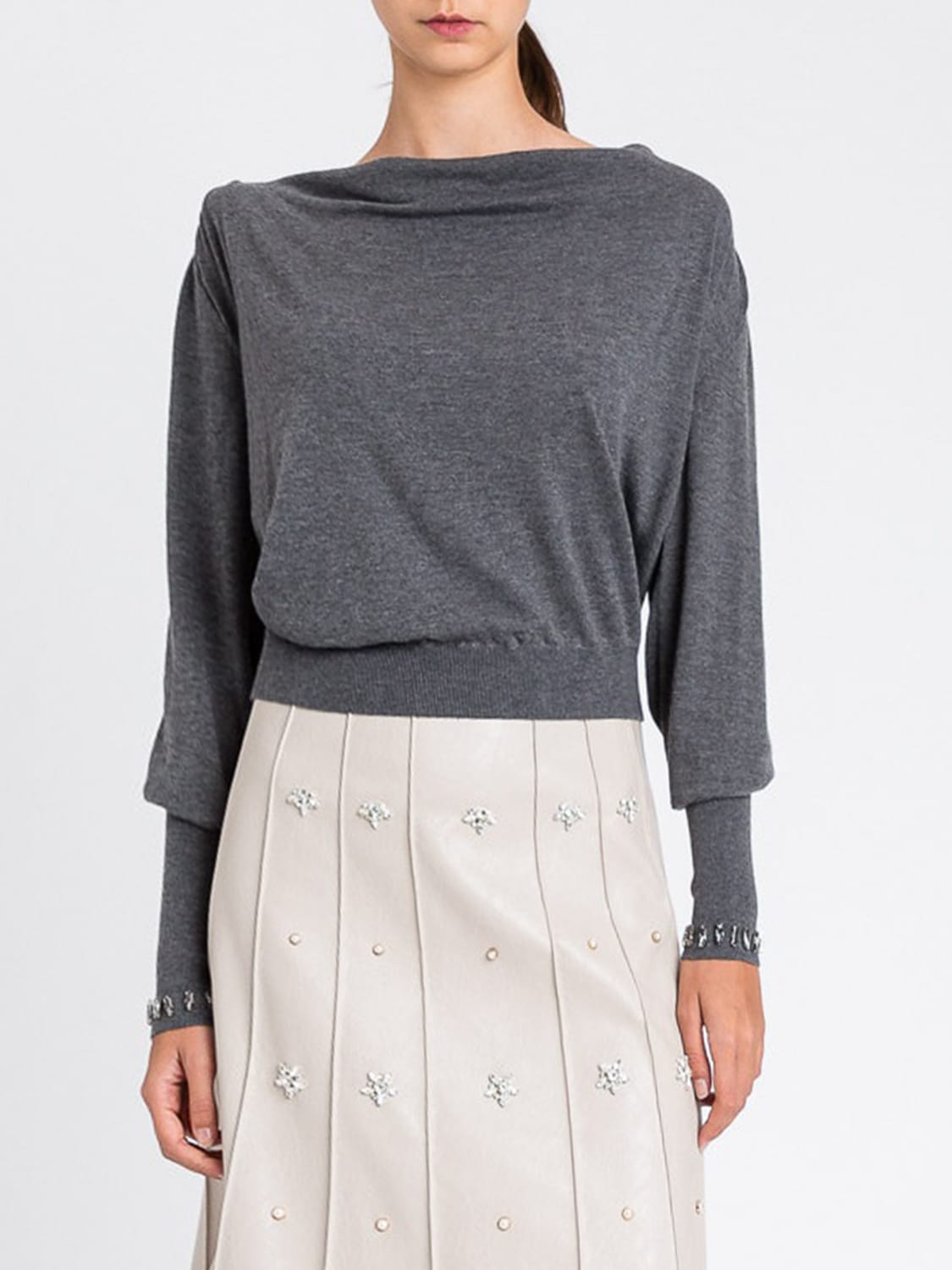 TWINSET ACTITUDE PULL: Top femme Twinset Actitude, Gris - Img 1