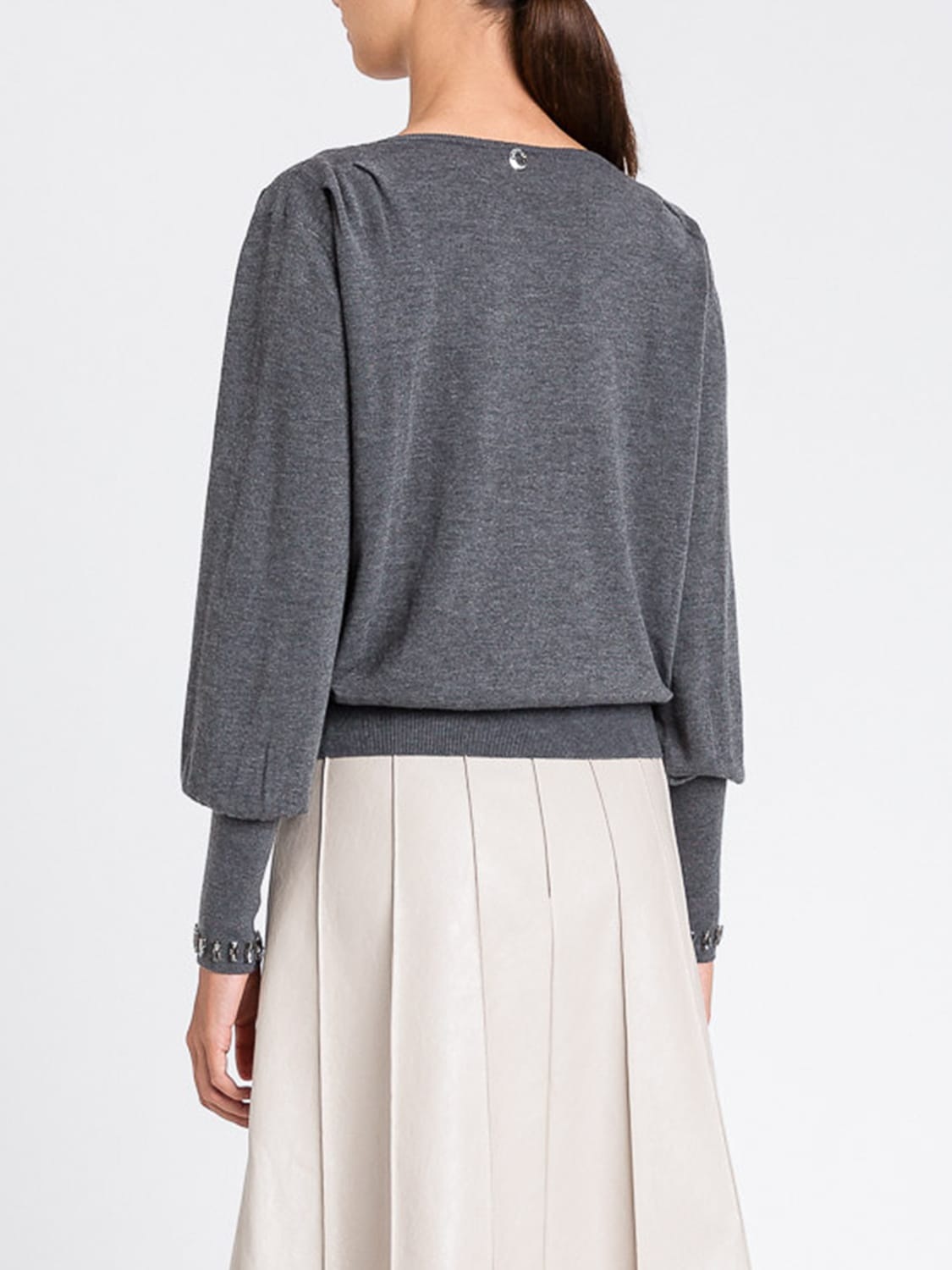 TWINSET ACTITUDE PULL: Top femme Twinset Actitude, Gris - Img 2