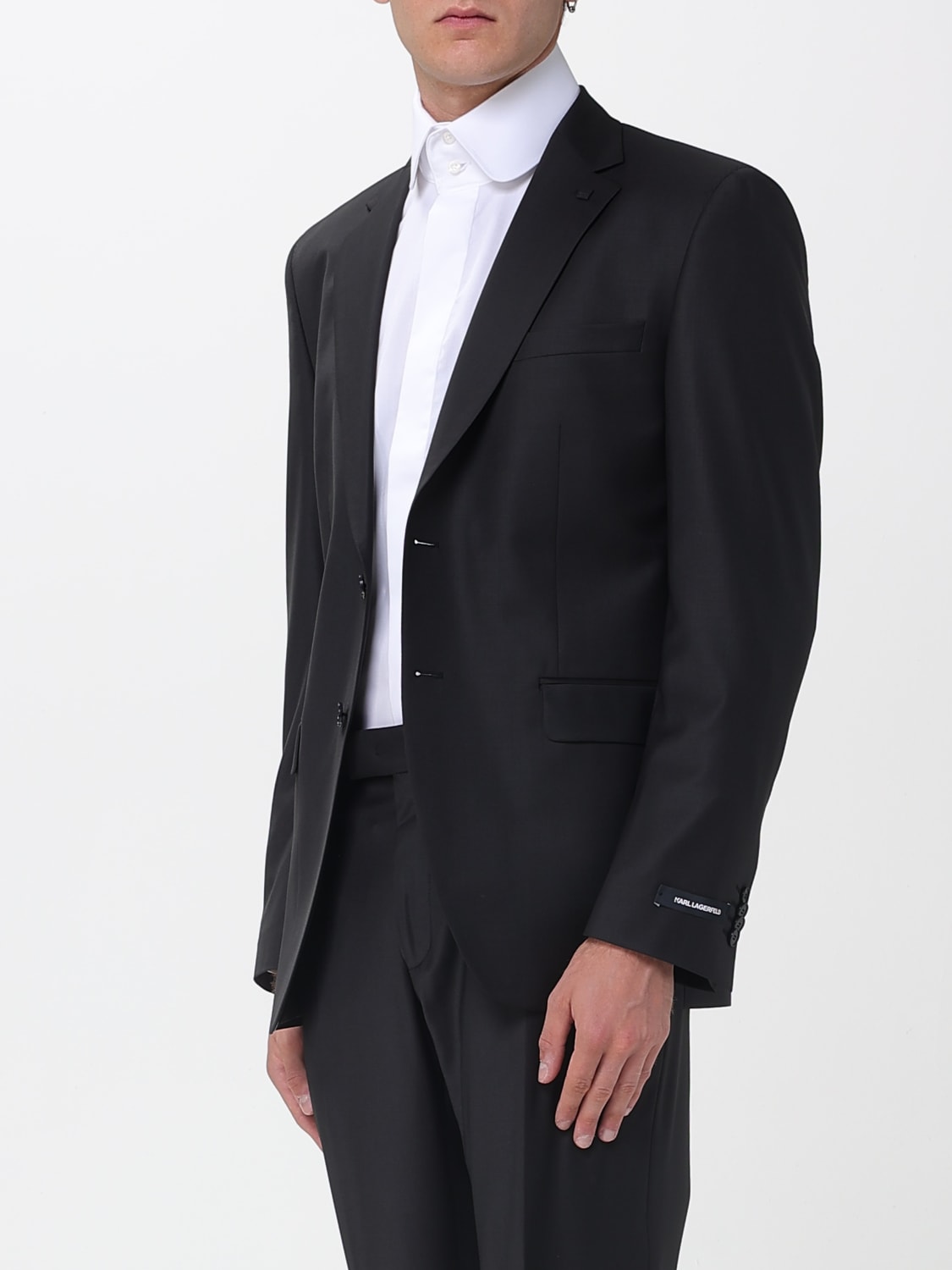 KARL LAGERFELD JACKET: Blazer men Karl Lagerfeld, Black - Img 4