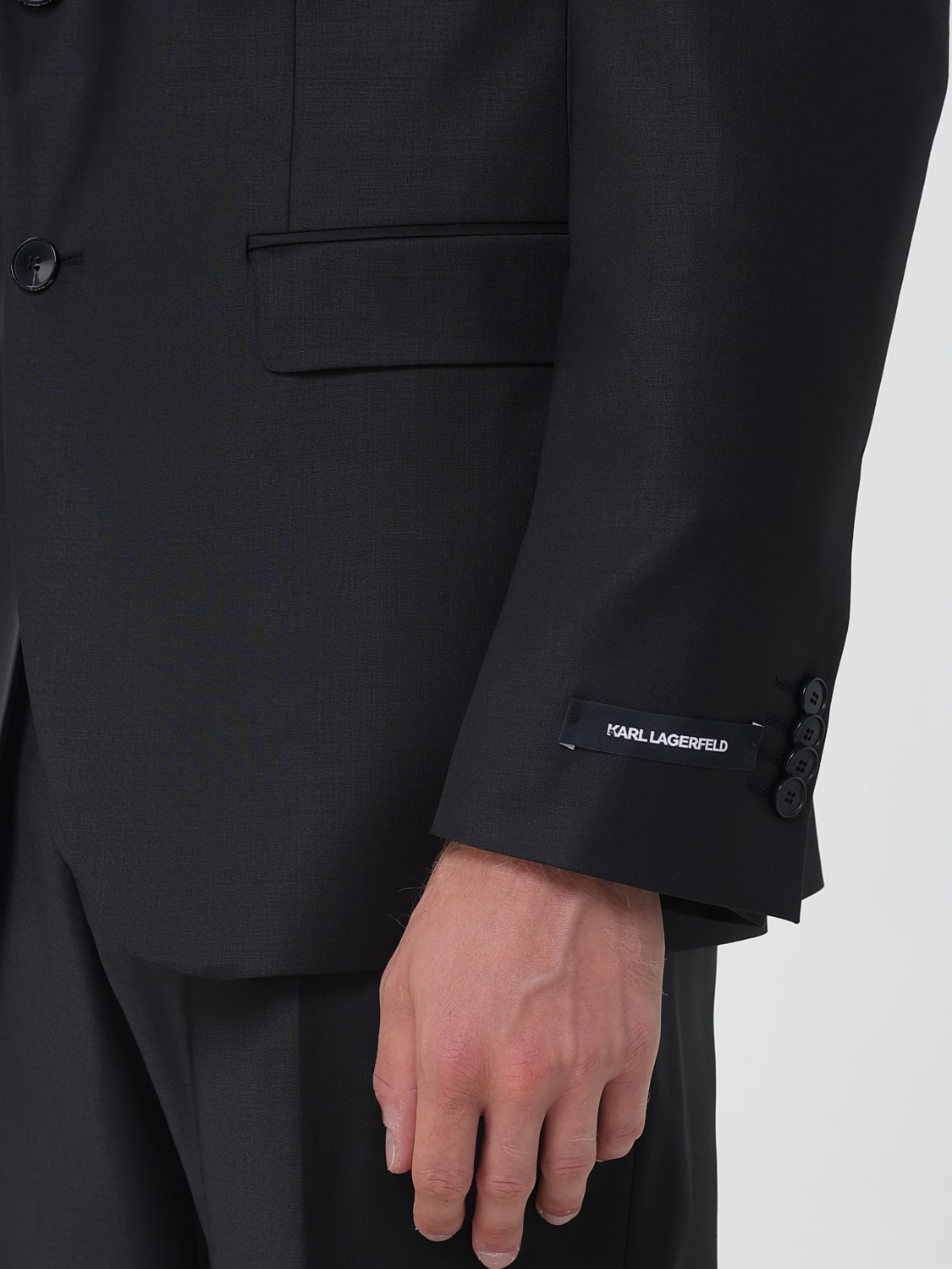 KARL LAGERFELD JACKET: Blazer men Karl Lagerfeld, Black - Img 5
