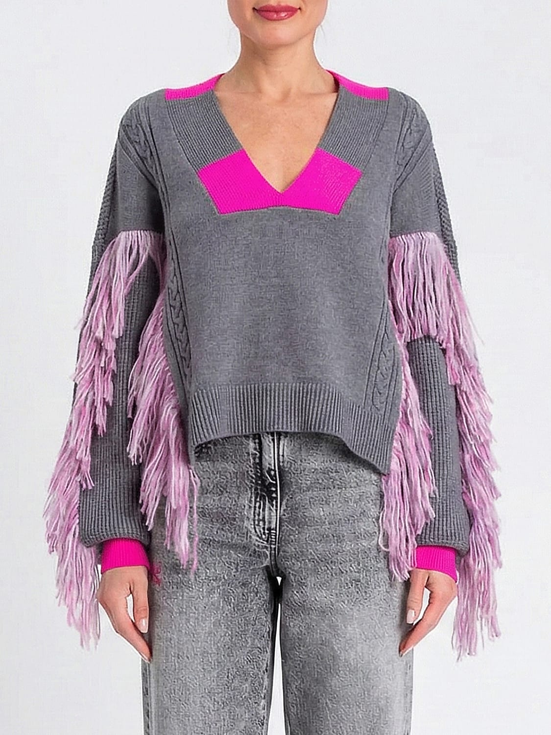 TWINSET ACTITUDE SWEATER: Top woman Twinset Actitude, Grey - Img 1