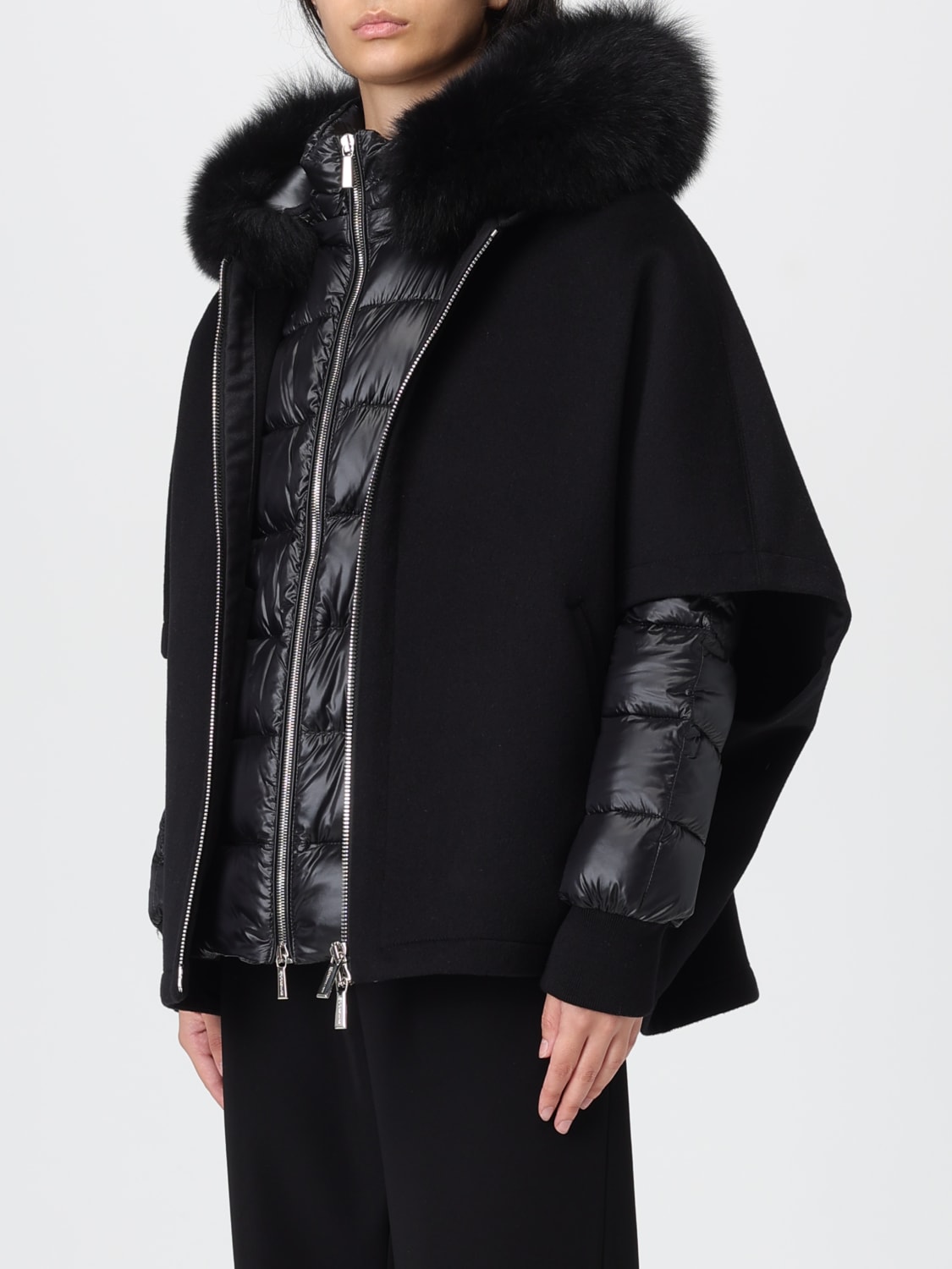 MOORER ABRIGO: Americana mujer Moorer, Negro - Img 3