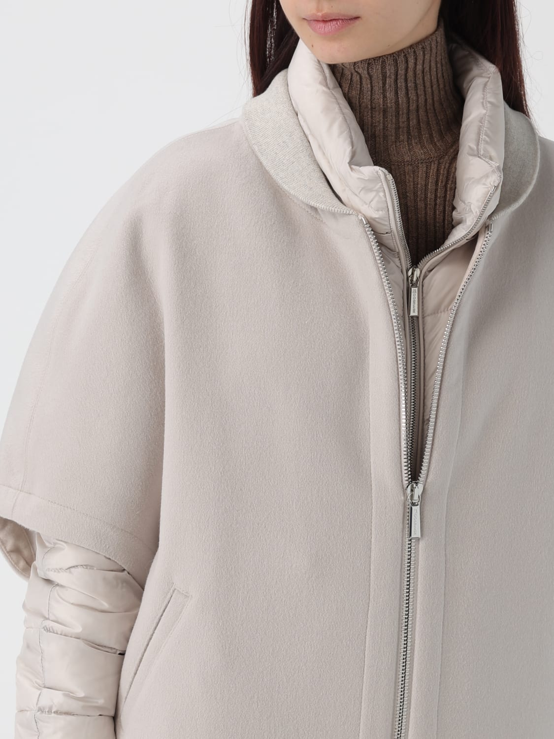 MOORER COAT: Blazer woman Moorer, Beige - Img 4