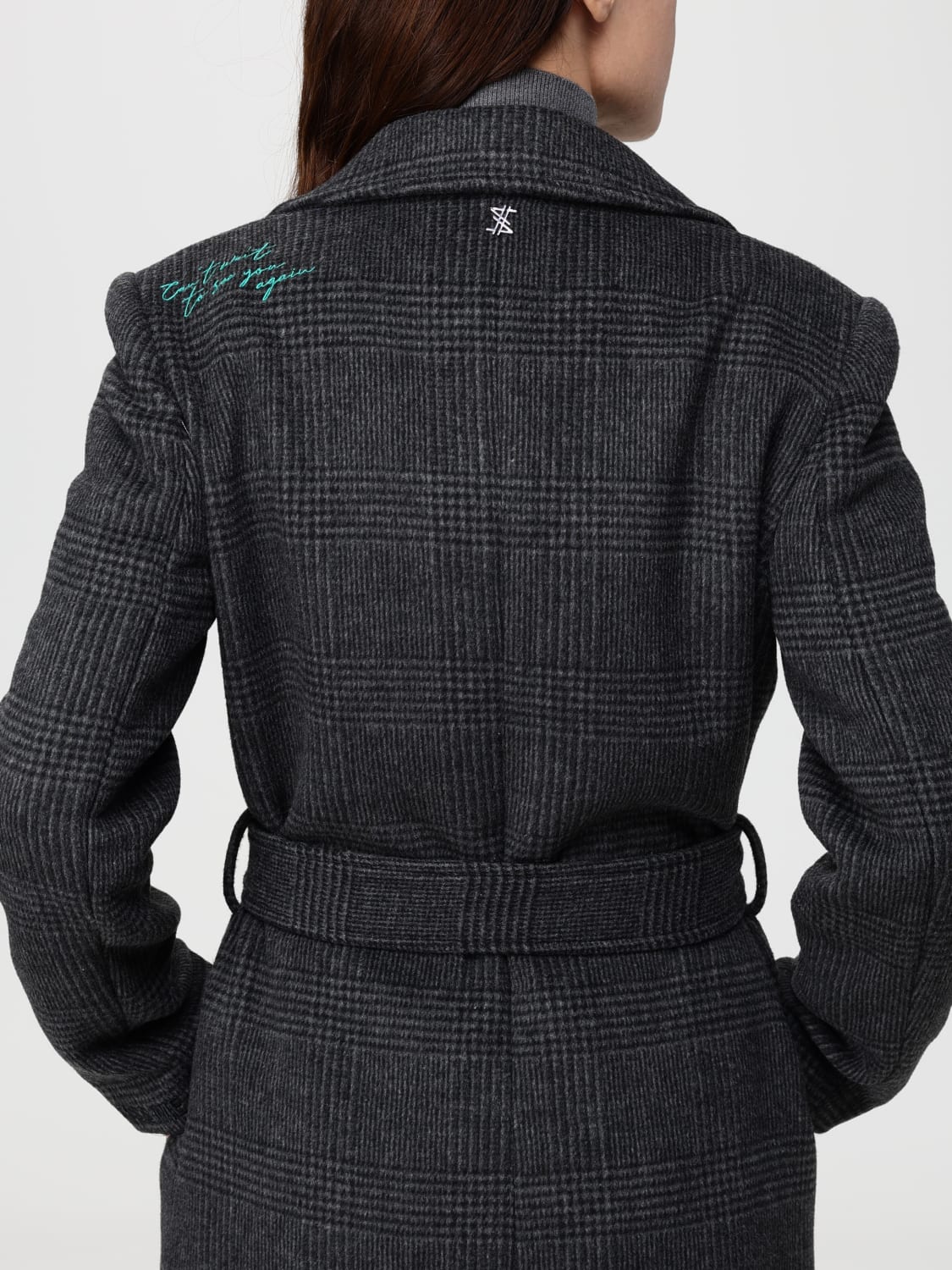 TWINSET ACTITUDE COAT: Coat woman Twinset Actitude, Grey - Img 3