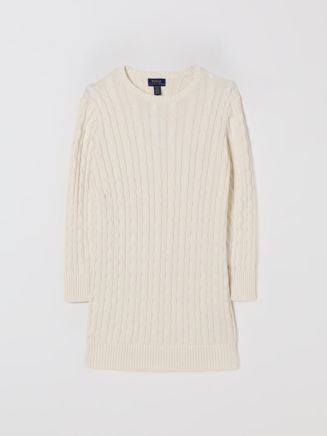 POLO RALPH LAUREN DRESS: Polo Ralph Lauren girls' dress, Beige - Img 1