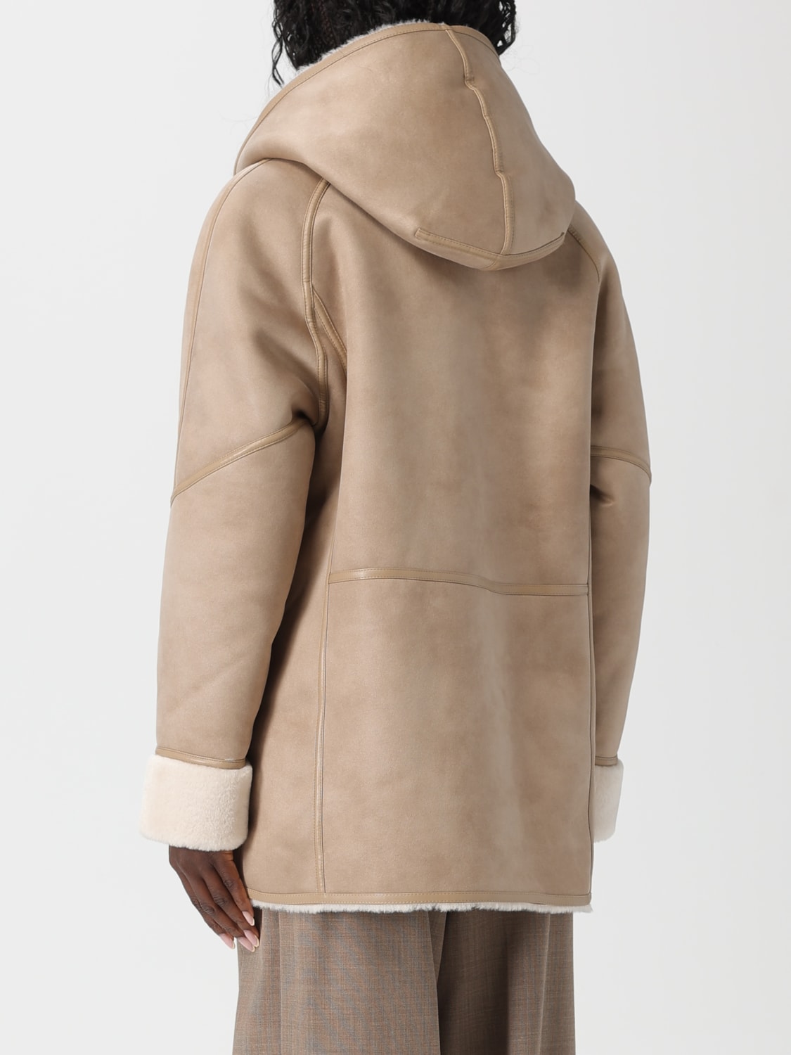 URBANCODE FUR COAT: Coat woman Urbancode, Beige - Img 2