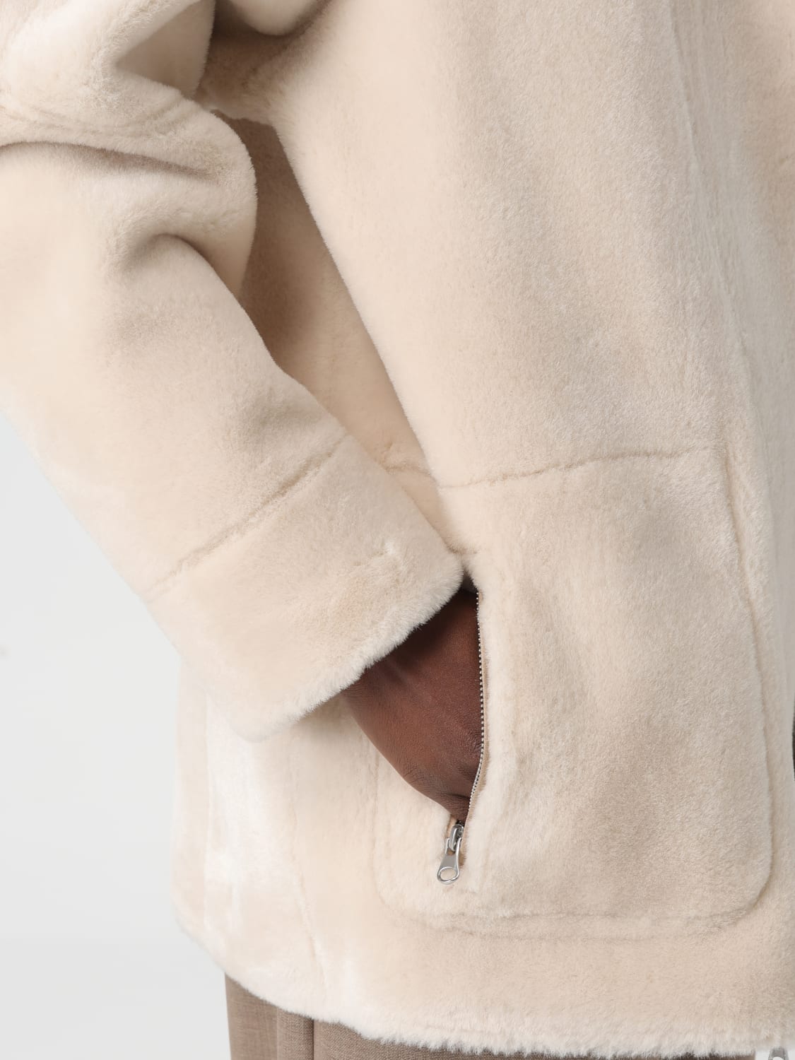 URBANCODE FUR COAT: Coat woman Urbancode, Beige - Img 4