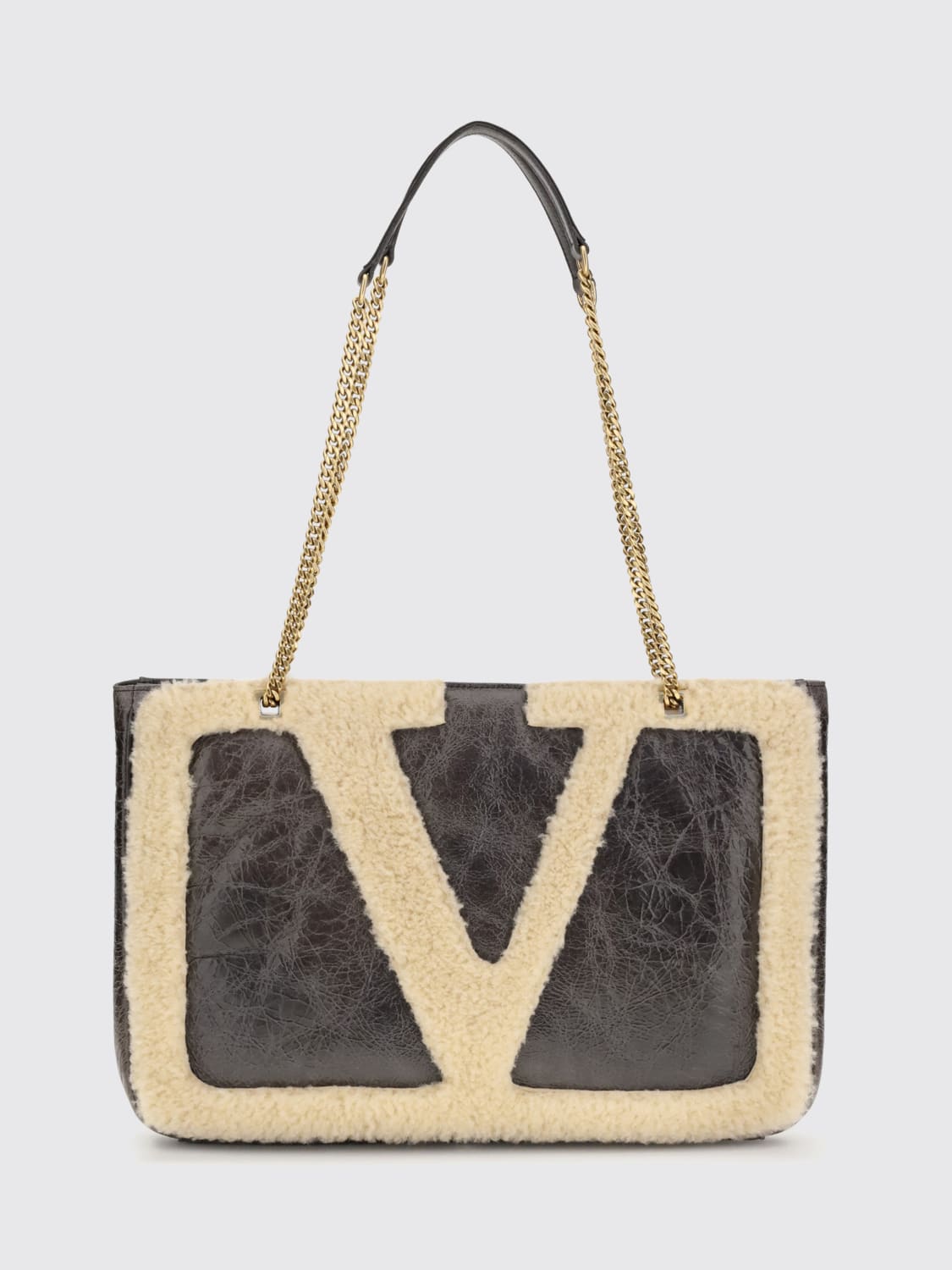 VALENTINO GARAVANI SHOULDER BAG: Shoulder bag woman Valentino Garavani, Mud - Img 1