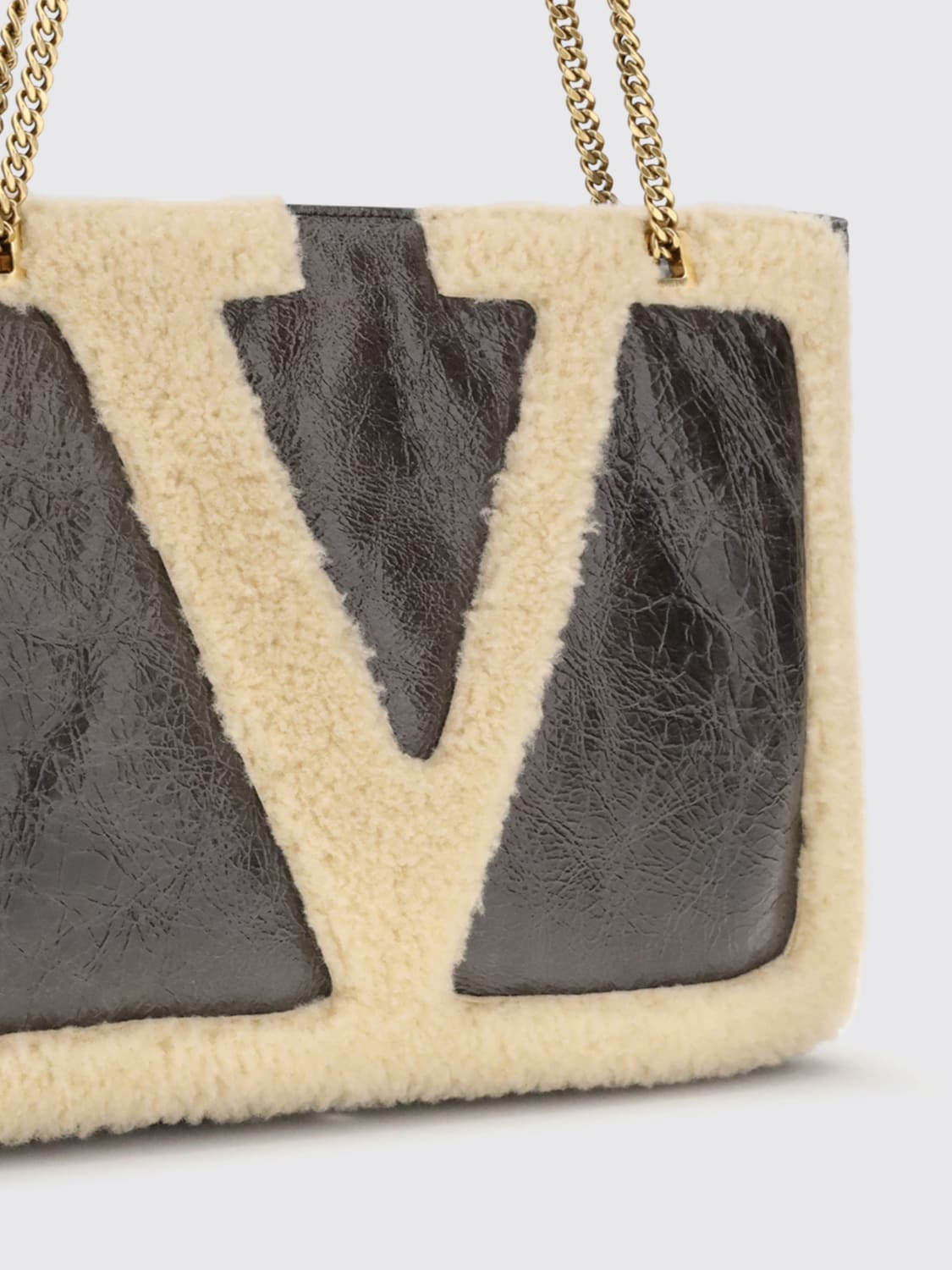 VALENTINO GARAVANI SHOULDER BAG: Shoulder bag woman Valentino Garavani, Mud - Img 3