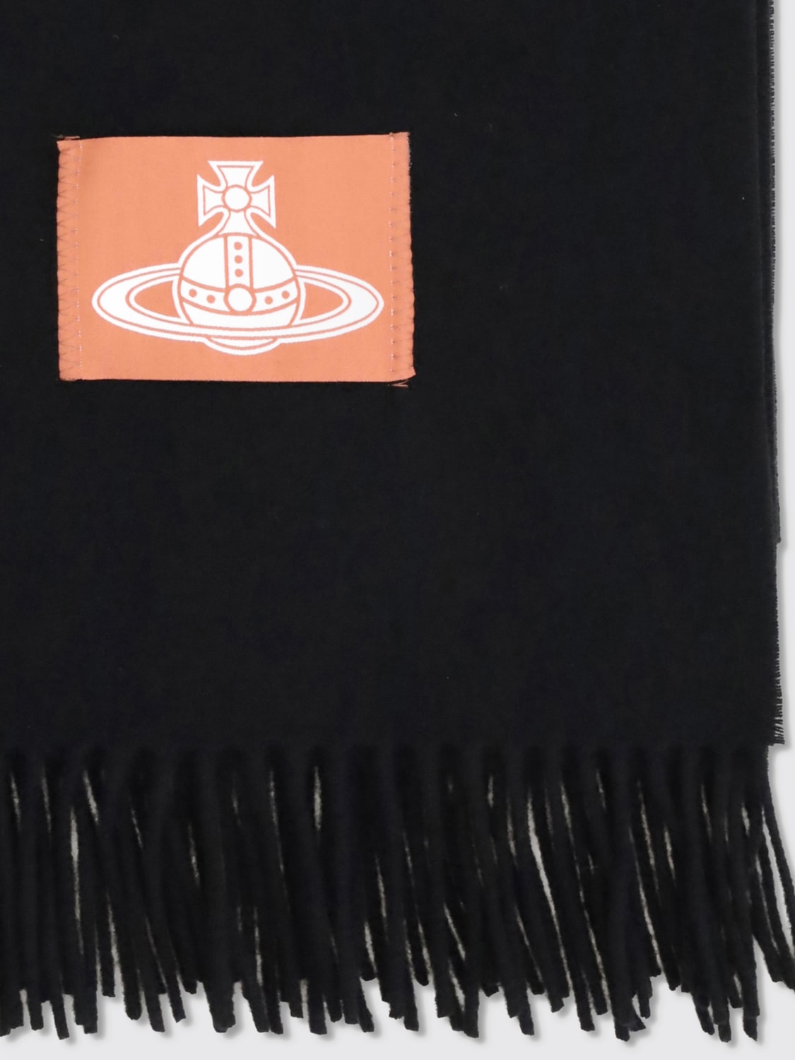 VIVIENNE WESTWOOD SCIARPA: Sciarpa Orb Vivienne Westwood in lana , Nero - Img 3