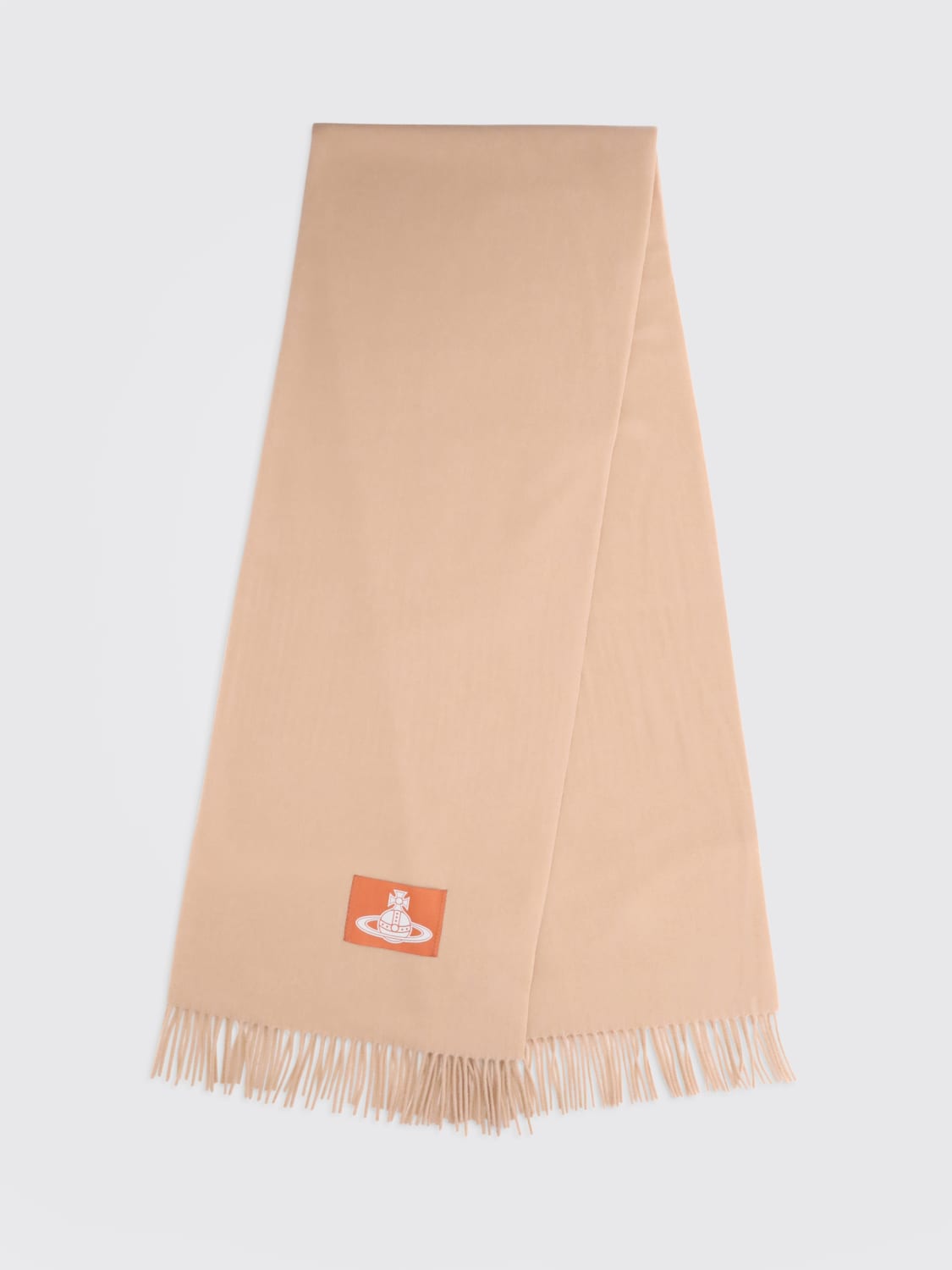 VIVIENNE WESTWOOD SCIARPA: Sciarpa Orb Vivienne Westwood in lana , Beige - Img 2