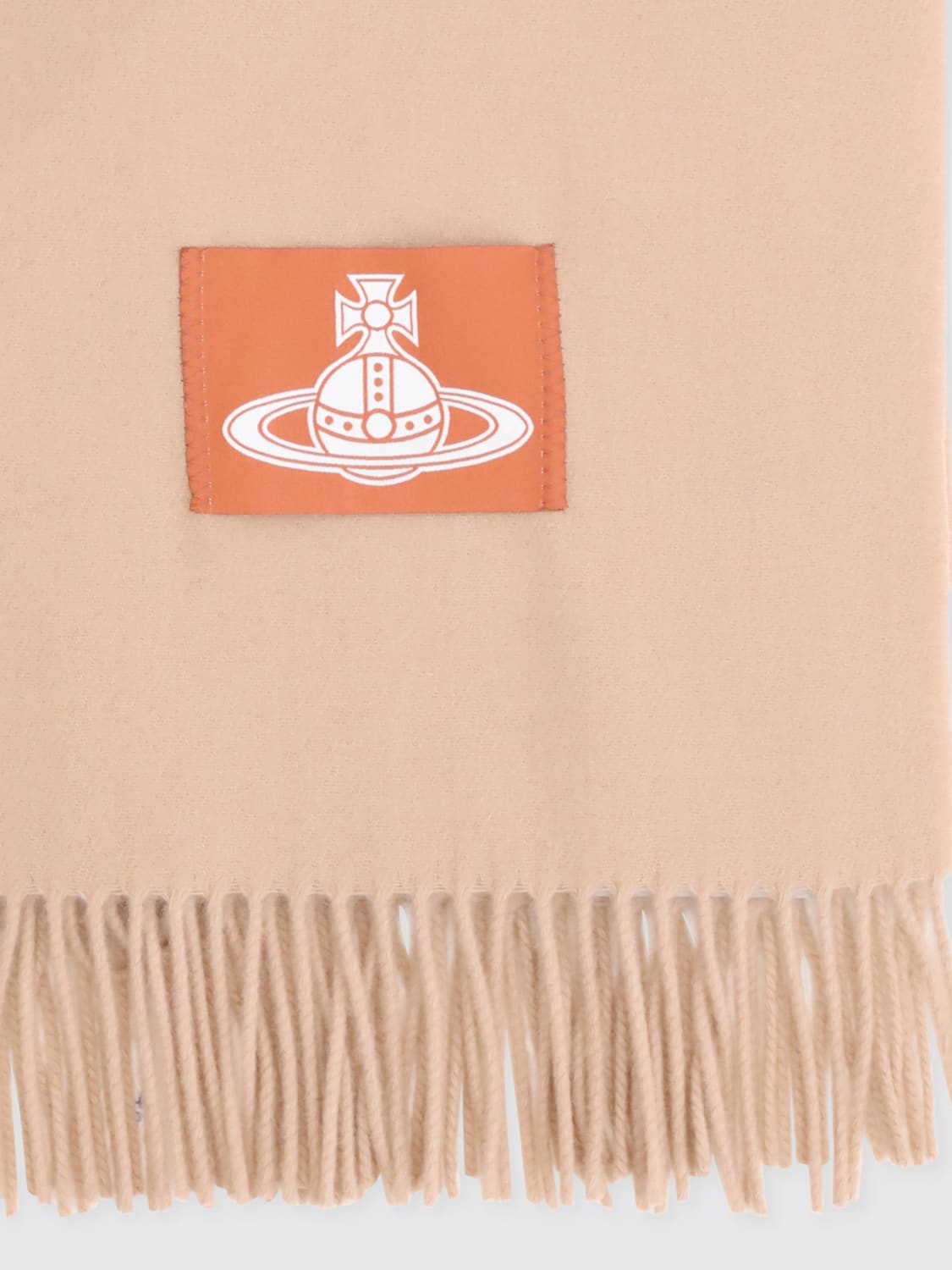 VIVIENNE WESTWOOD SCIARPA: Sciarpa Orb Vivienne Westwood in lana , Beige - Img 3