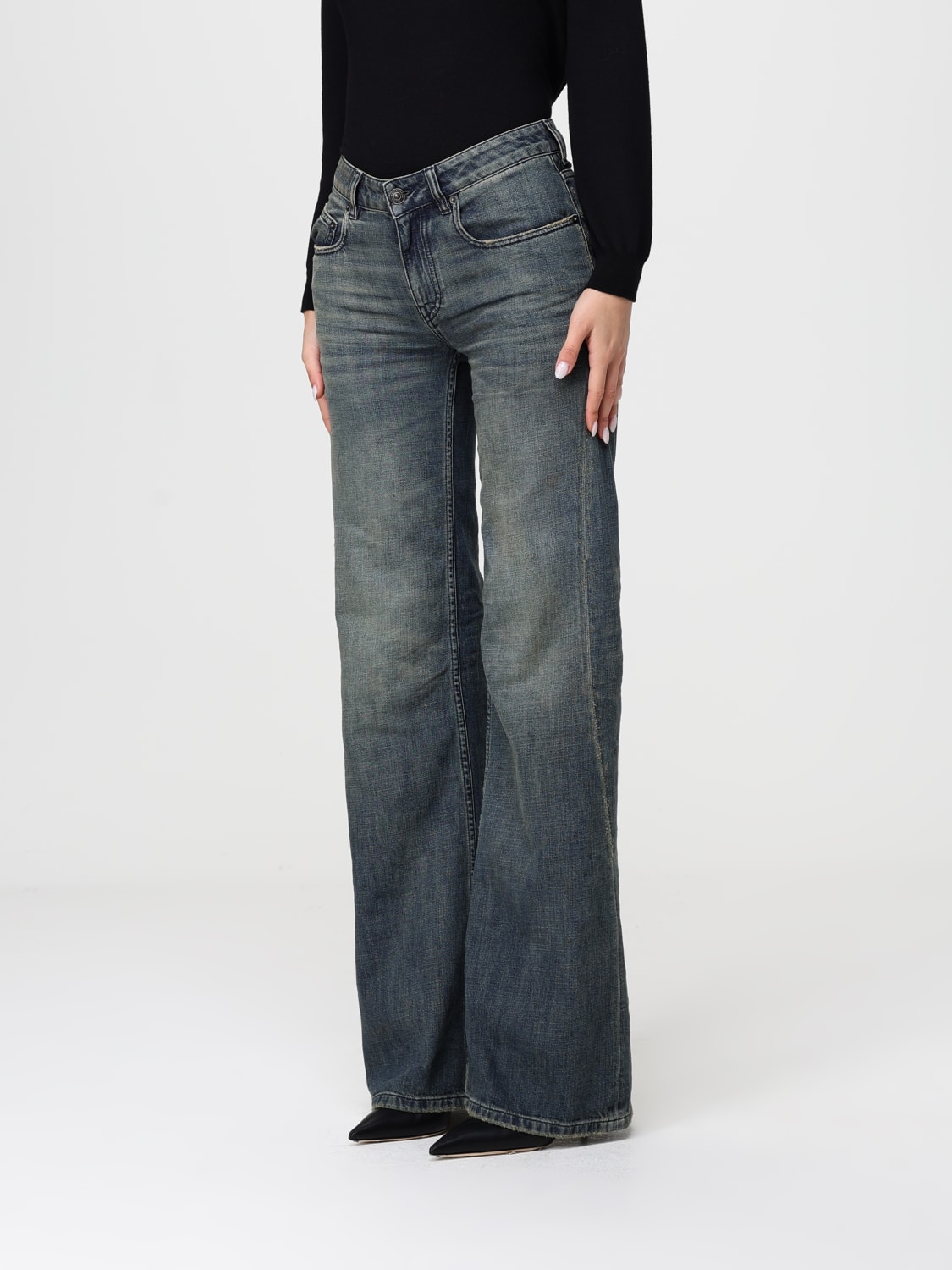 BALENCIAGA JEANS: Jeans wide-leg Balenciaga in denim , Blue Navy - Img 4