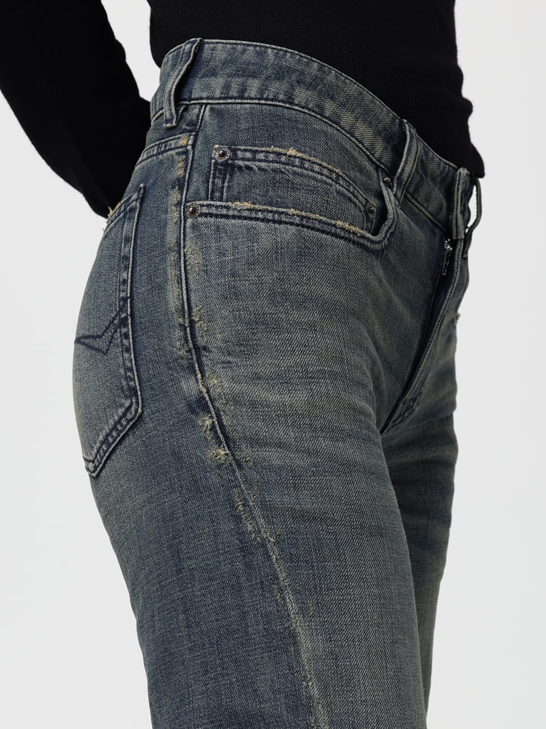 BALENCIAGA JEANS: Jeans wide-leg Balenciaga in denim , Blue Navy - Img 5