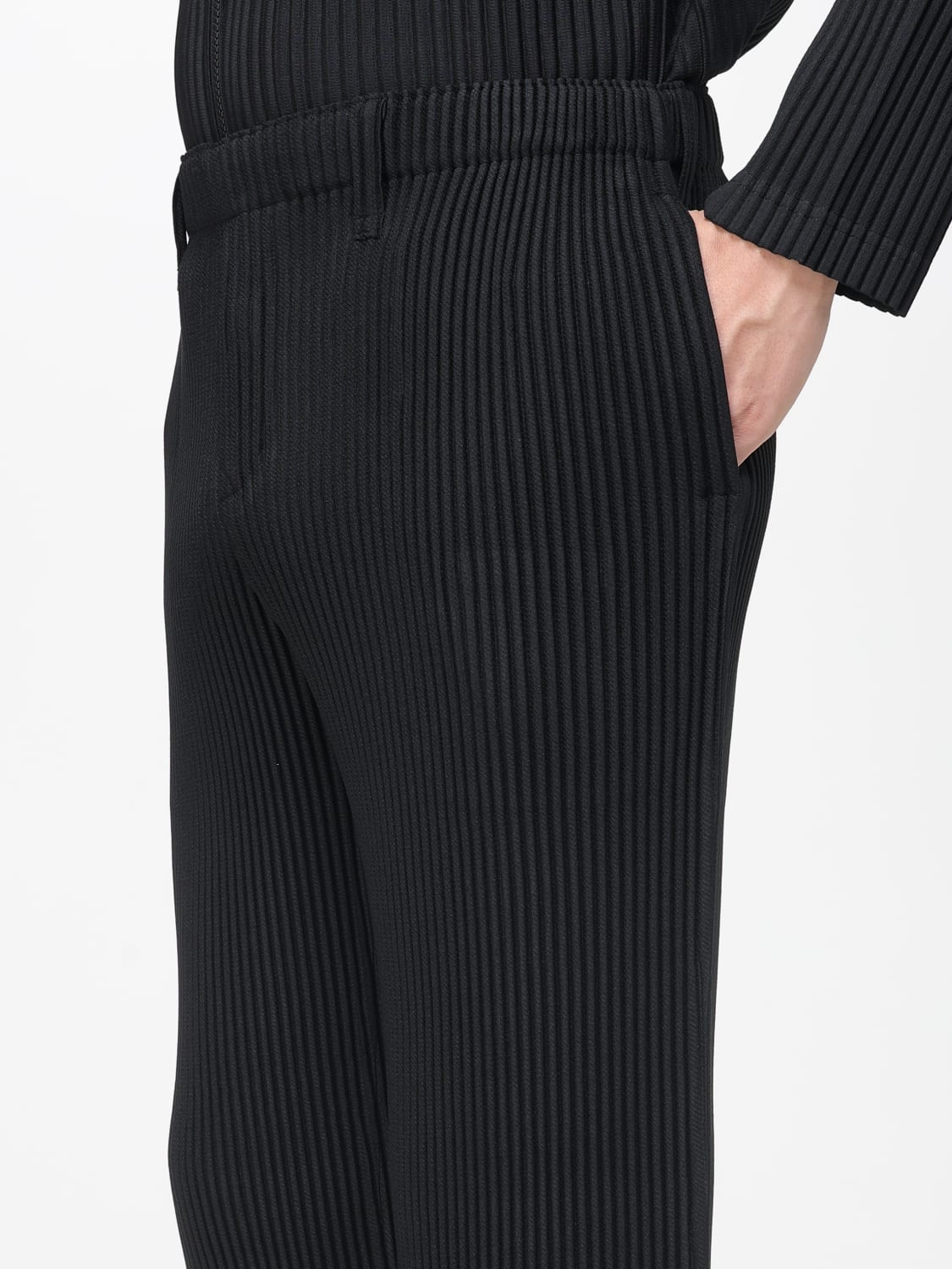 HOMME PLISSE' ISSEY MIYAKE 裤子: 裤子 男士 Homme Plisse' Issey Miyake, 黑色 - Img 4